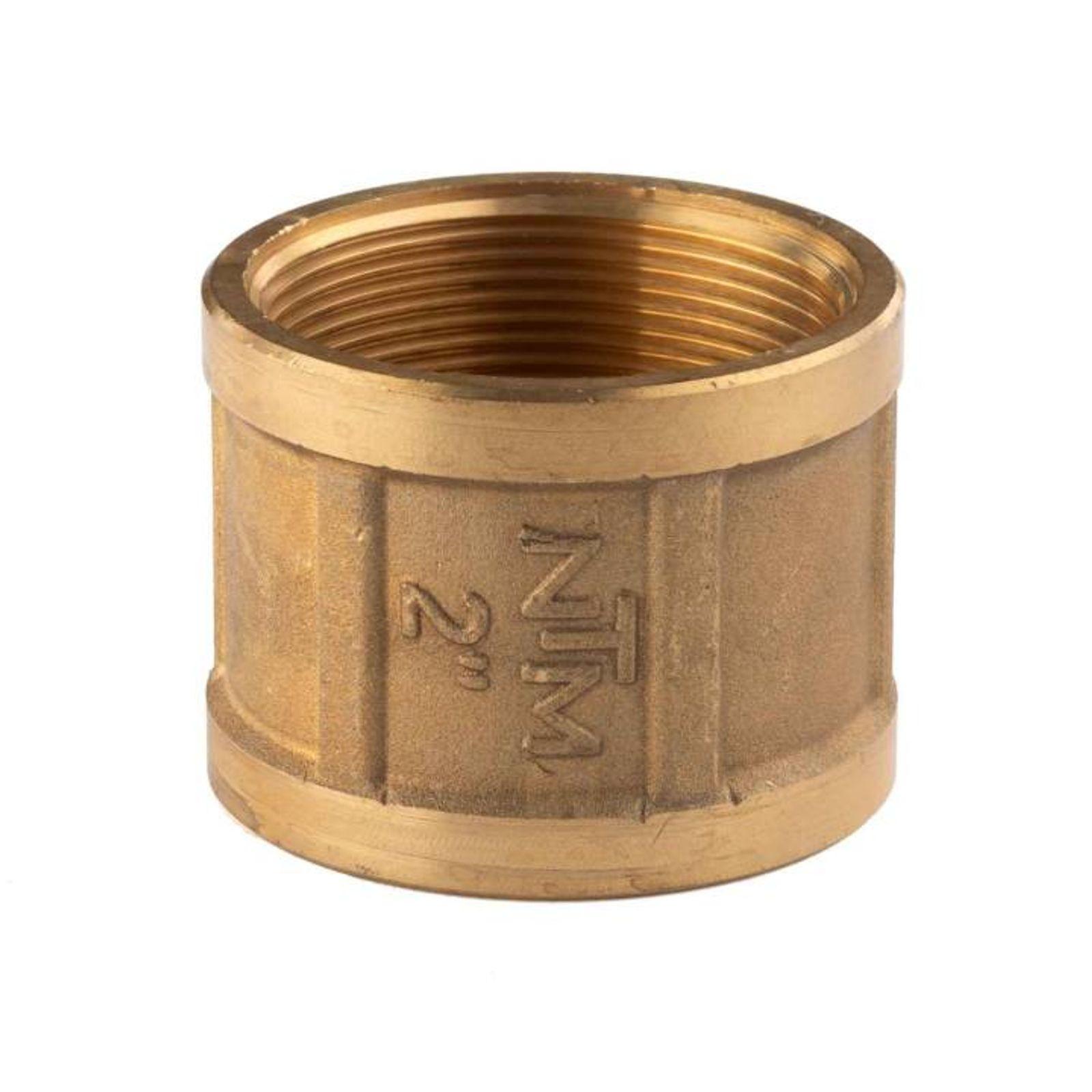 Messing Gewinde-Fitting Muffe 2" IG - 2" IG (DN 50) - schwere Ausführung – Bild 3 von 3