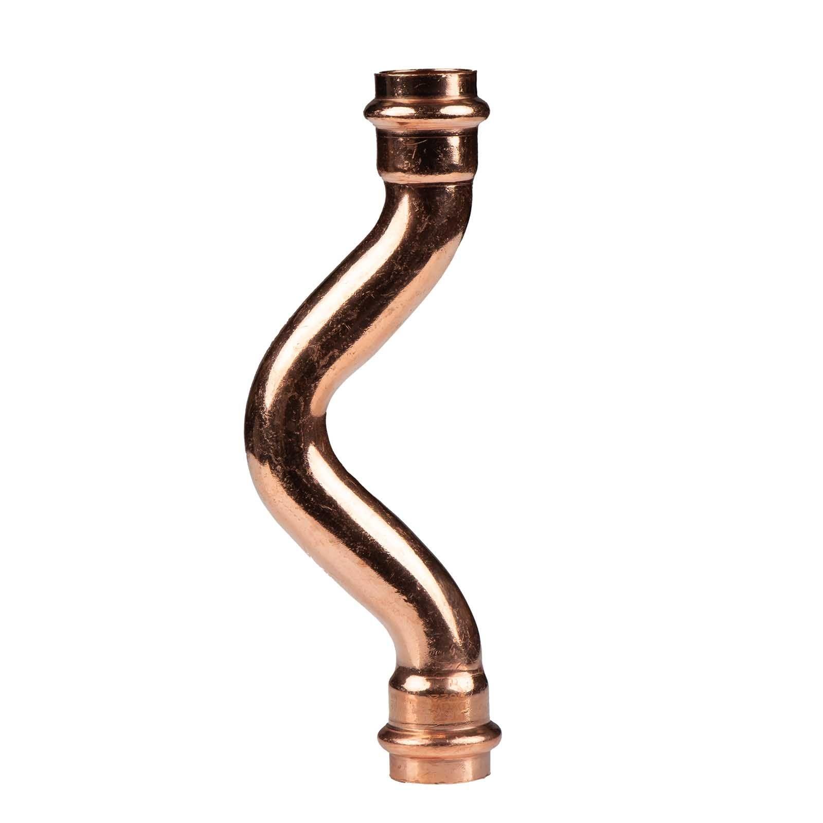 Kupfer Pressfitting Überbogen 22 mm V+M-Kontur DVGW – Bild 2 von 2