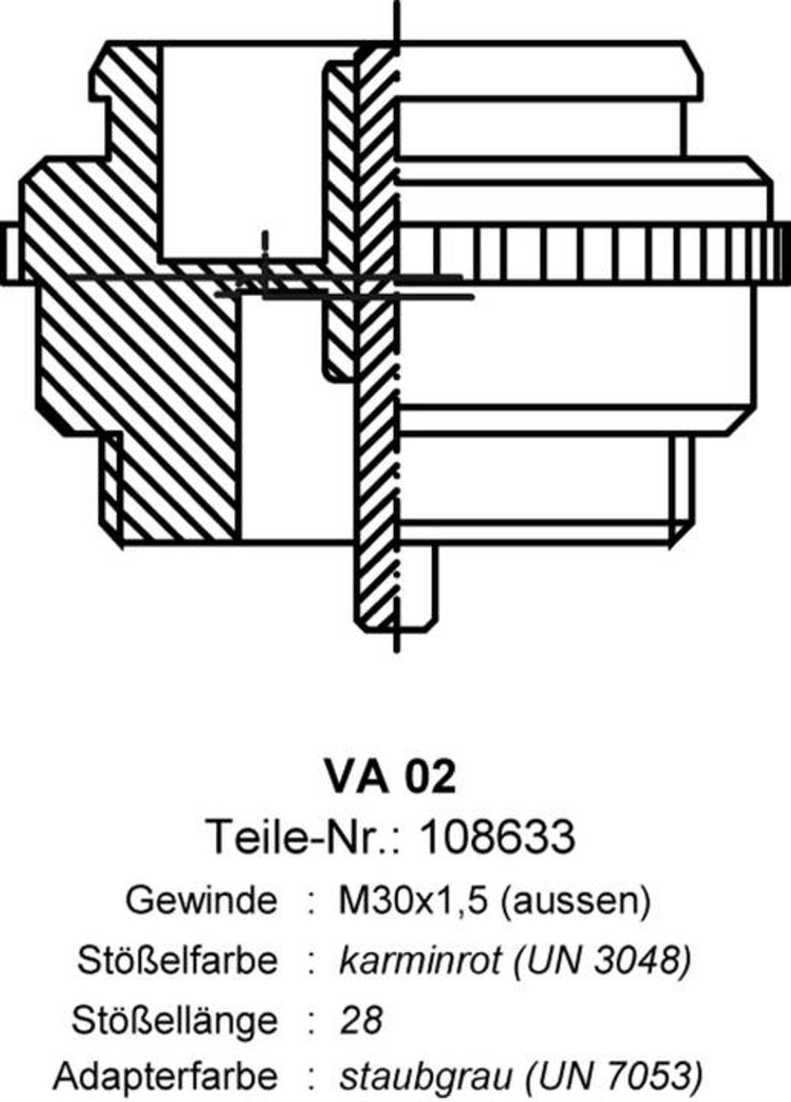 Ventilanpassung VA 02 für Stellantrieb Fußbodenheizung – Bild 2 von 2