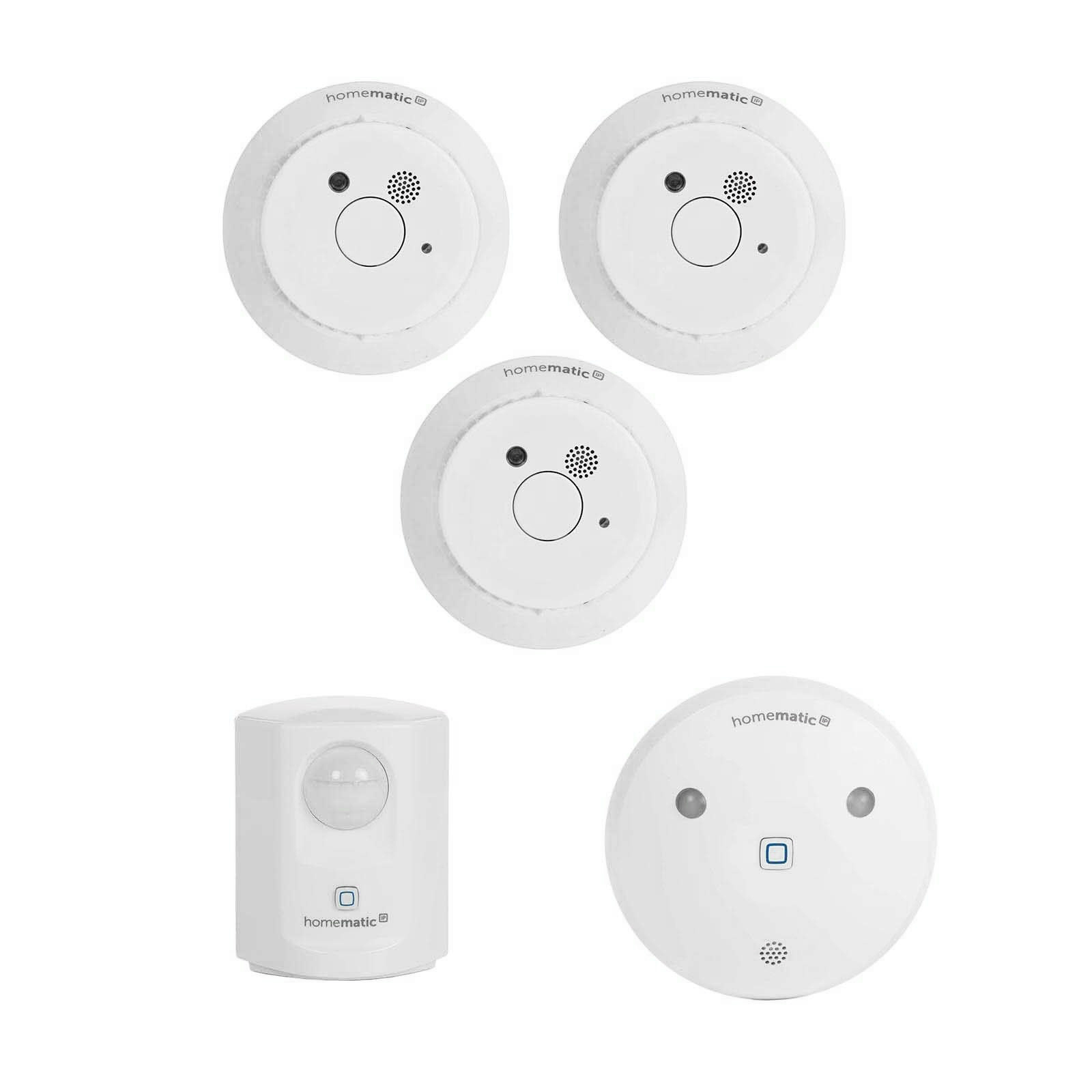 Homematic IP Smart Home Rauchmelder Set 3 Zimmer + Alarm