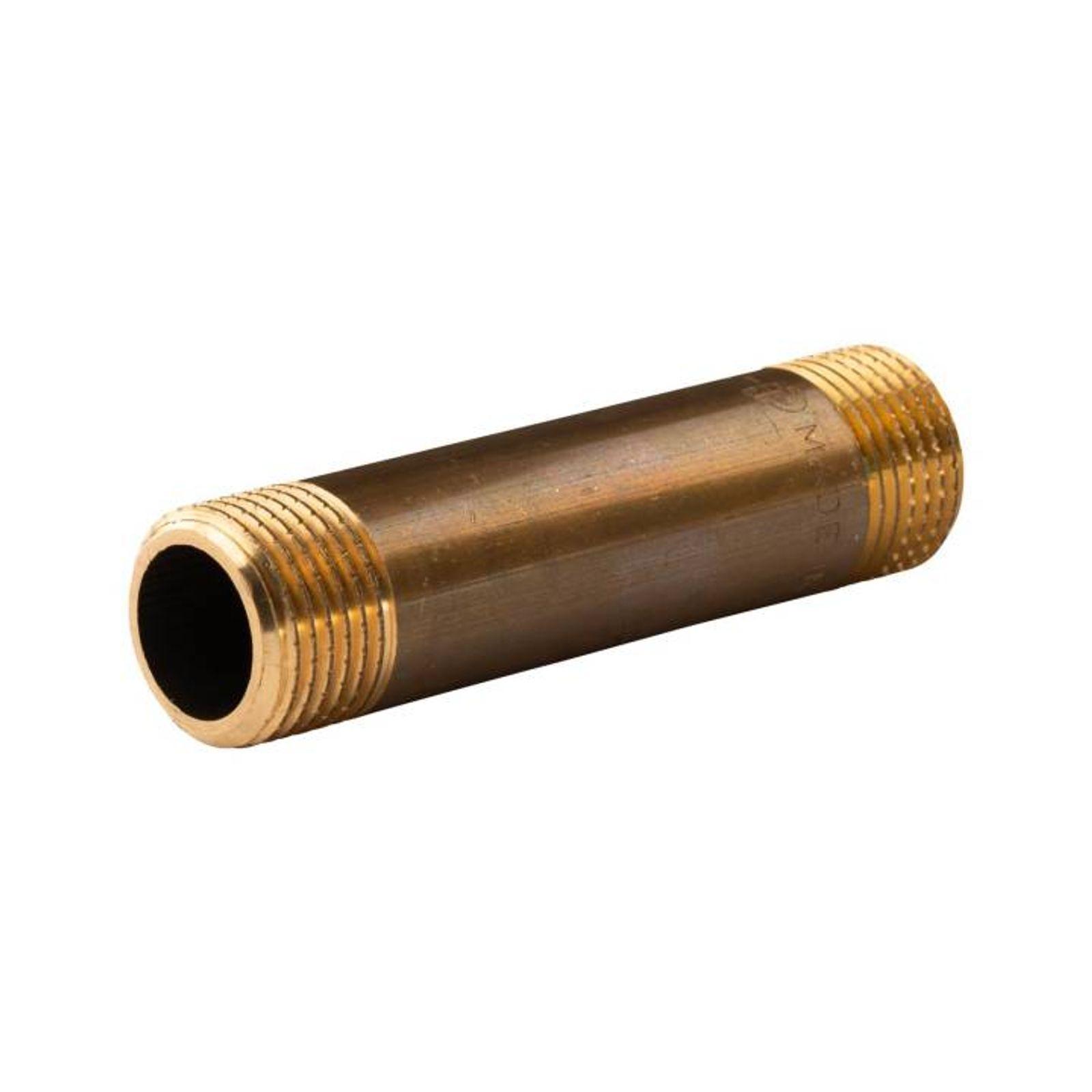 Messing Gewinde-Fitting Distanz Doppelnippel 1/2"-1/2" L= 80 mm, schwere Ausführung