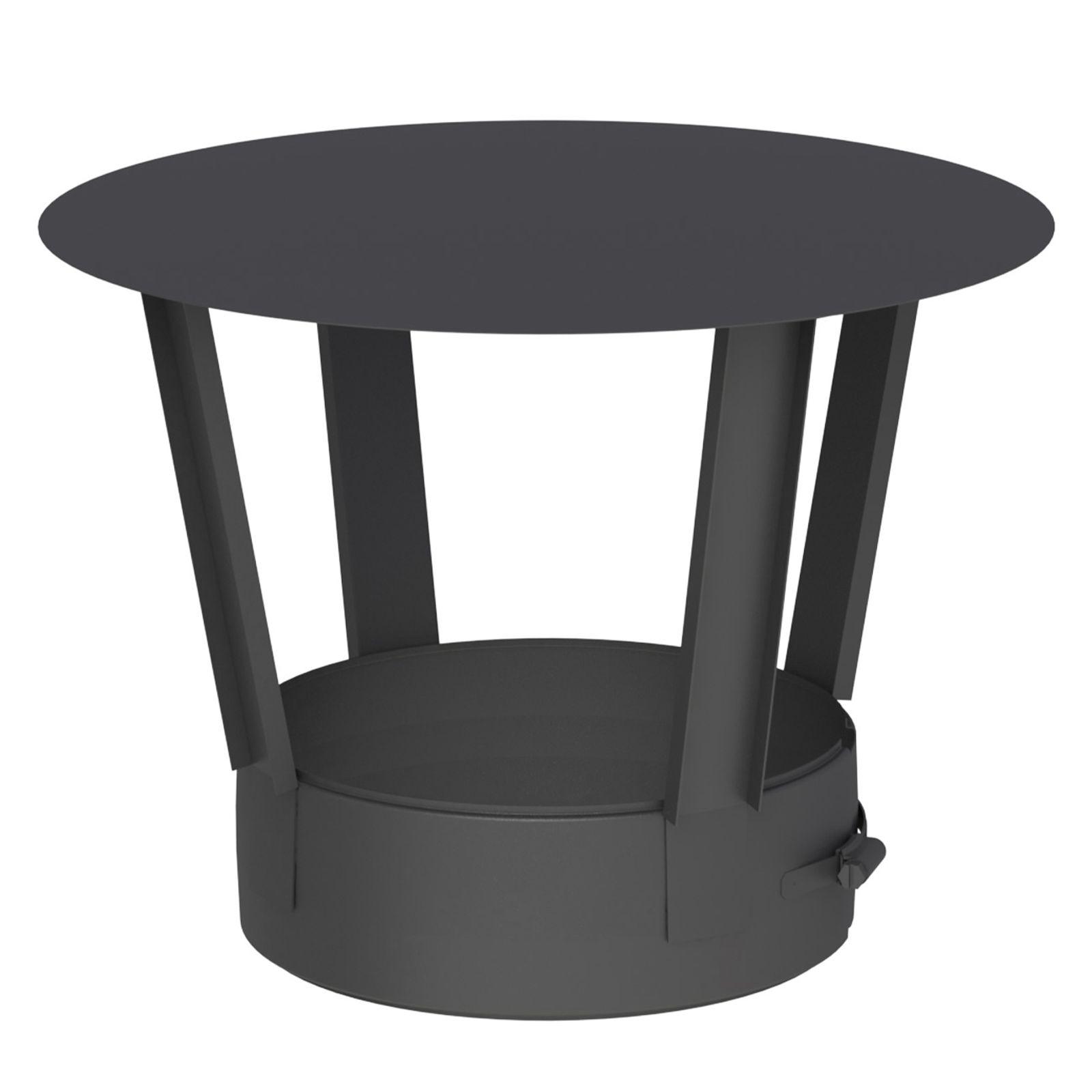 Jeremias DW-BLACK Regenhaube Edelstahl matt schwarz für Schornstein-Außendurchmesser Ø 200 mm