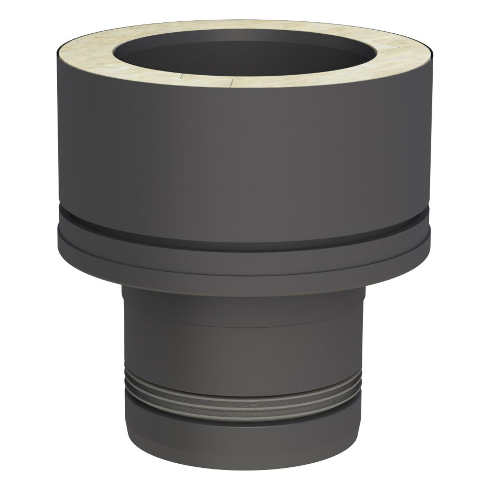 Jeremias PELLET-LINE Übergang EW-PV/DW-ECO 2.0 Edelstahl schwarz Ø 80 mm