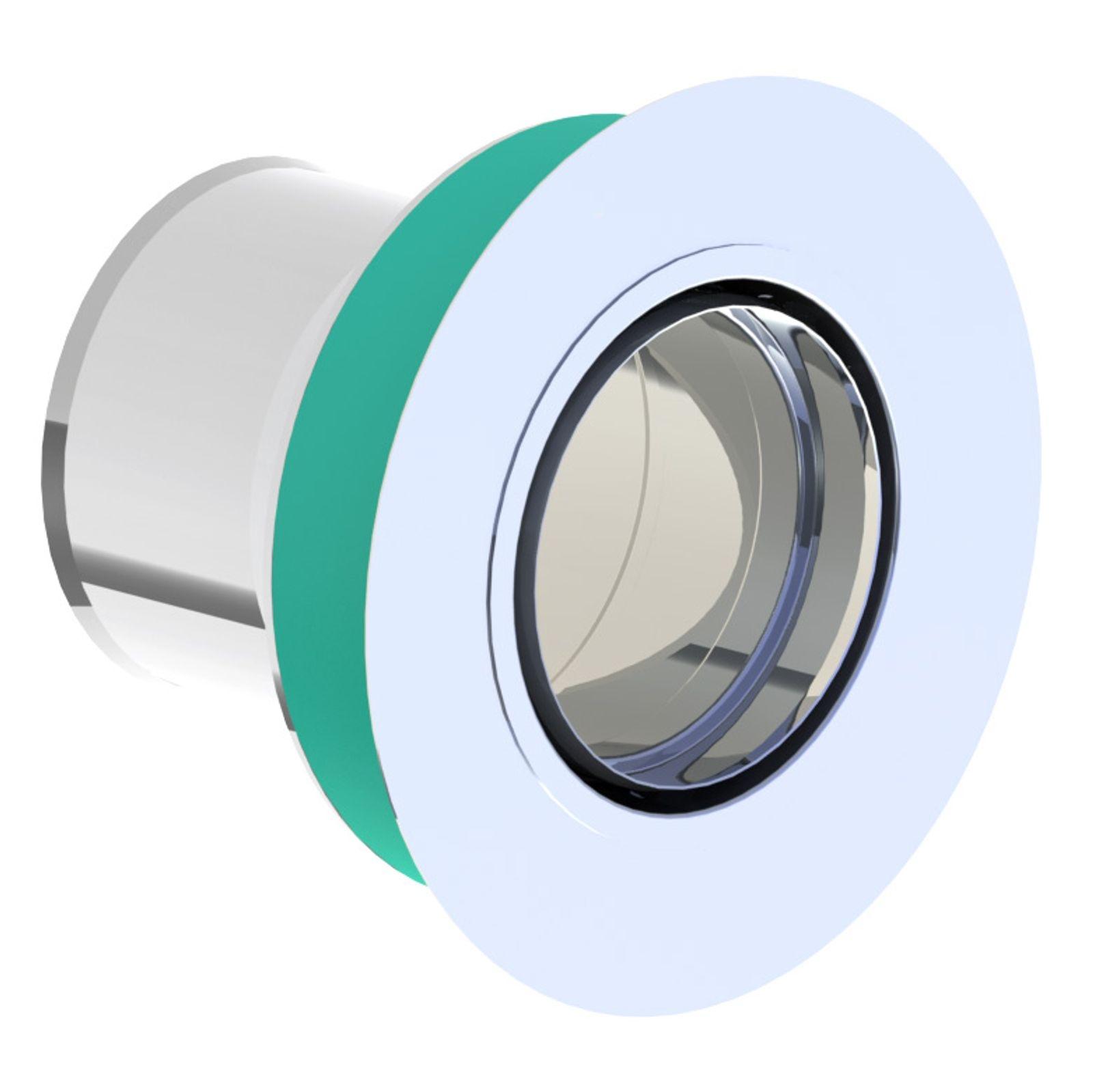 Jeremias PELLET-LINE Anschlussstutzen mit integriertem Wandfutter Ø 080 mm Edelstahl unlackiert Ø 180 mm
