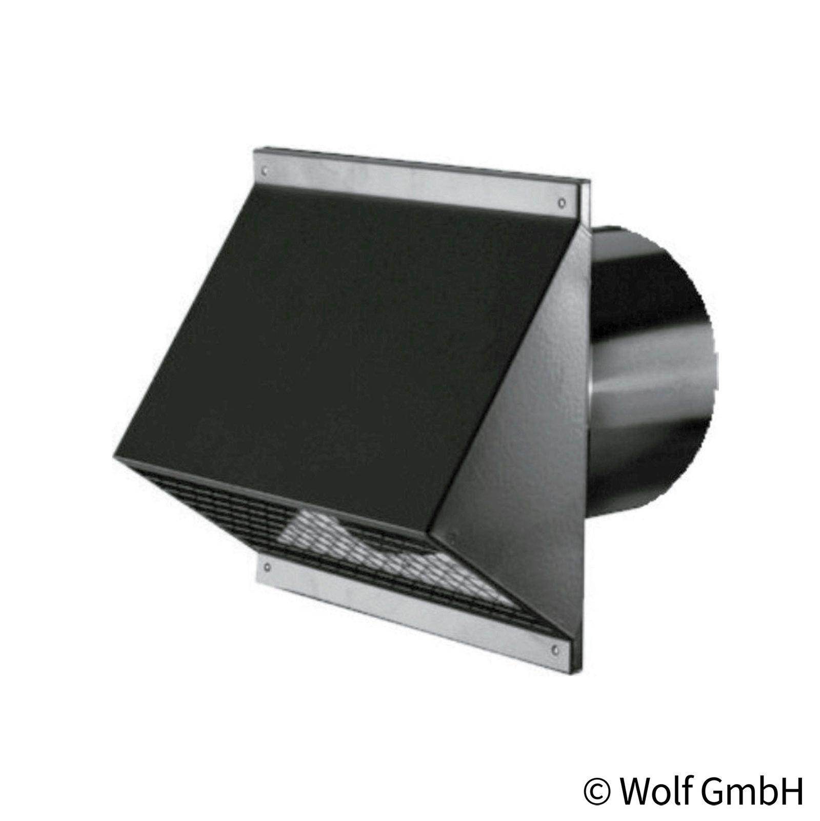 Wolf Wandhaube CWL DN 125 schwarz