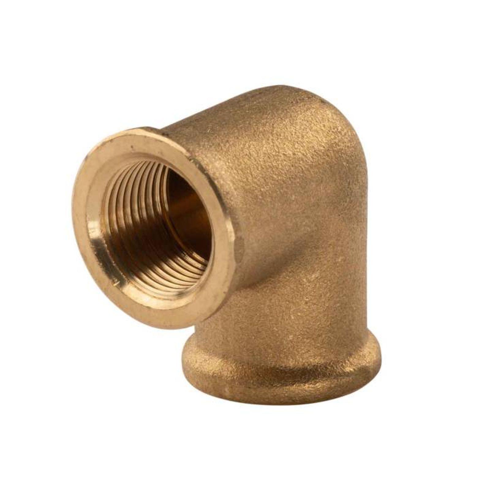 Messing Gewinde-Fitting 90° Winkel 3/8"IG - 3/8"IG (DN 10) - schwere Ausführung – Bild 2 von 2