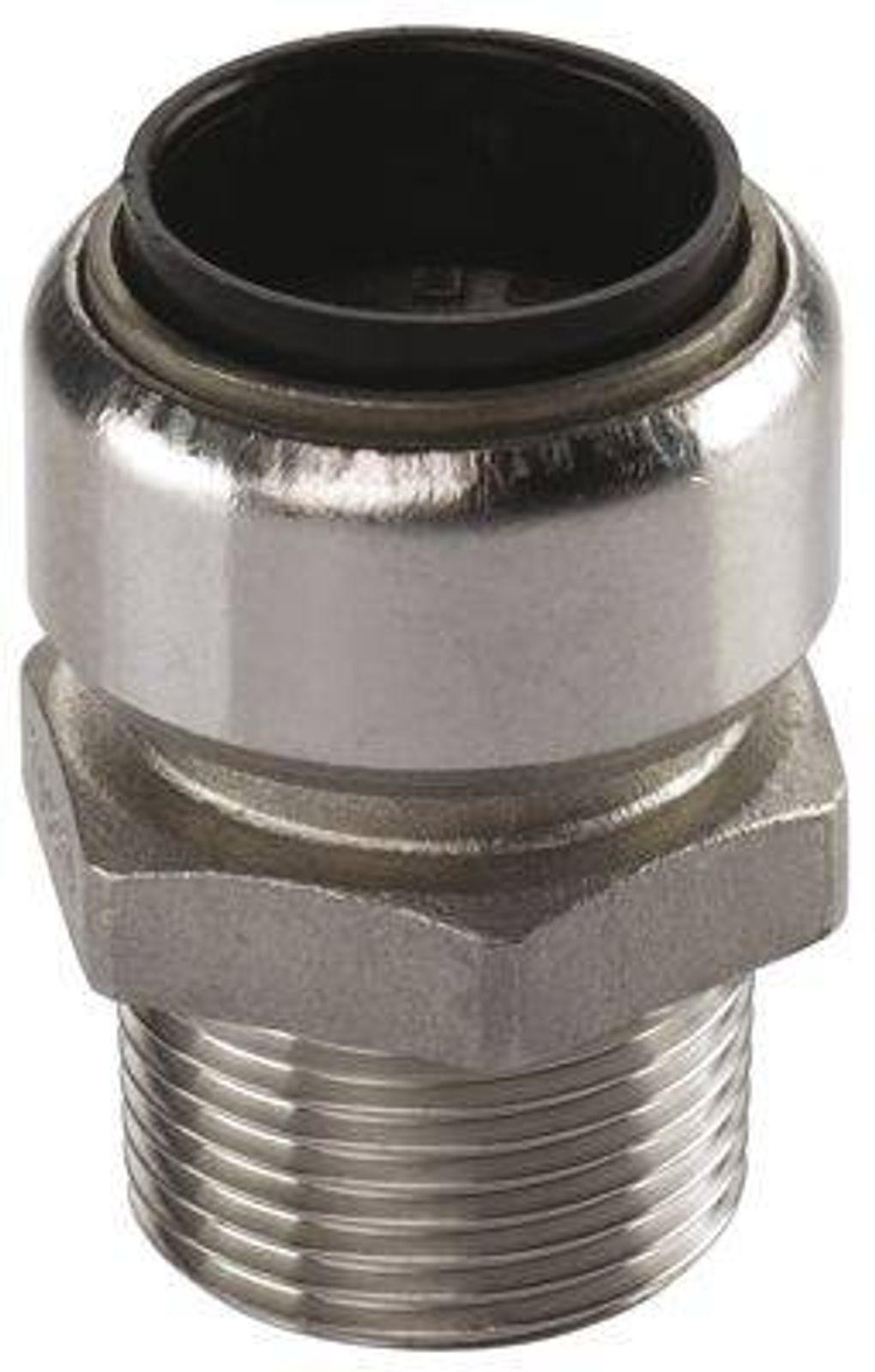 Edelstahl Steckfitting Tectite Übergangsverschraubung Außengewinde 15 mm - 1/2 Zoll DVGW 10 Stück