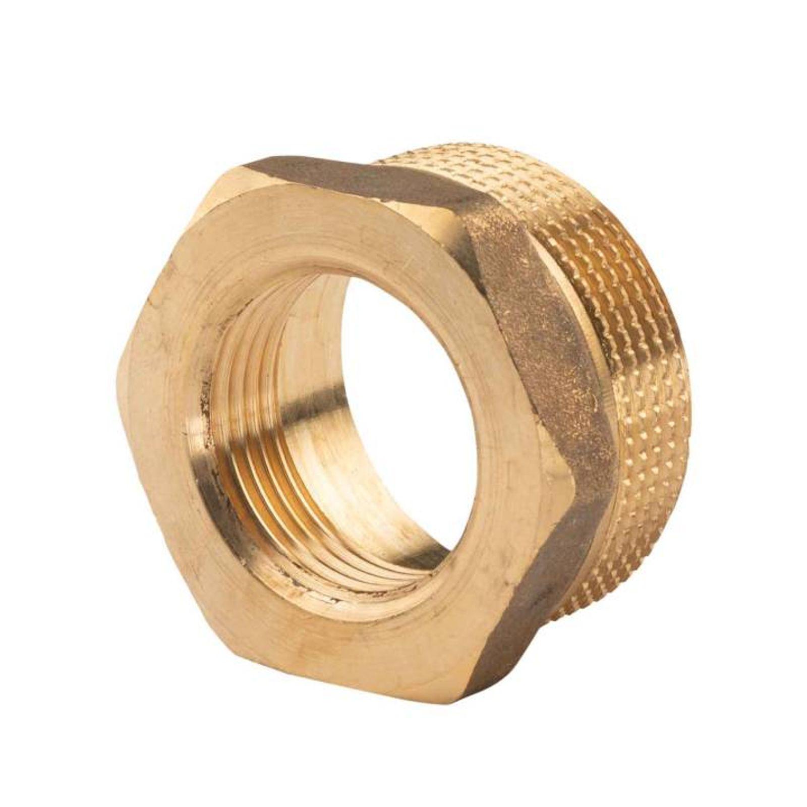 Messing Gewinde-Fitting Reduzierung 1 1/2"AG (DN 40) - 1"IG (DN 20) - schwere Ausführung – Bild 2 von 2