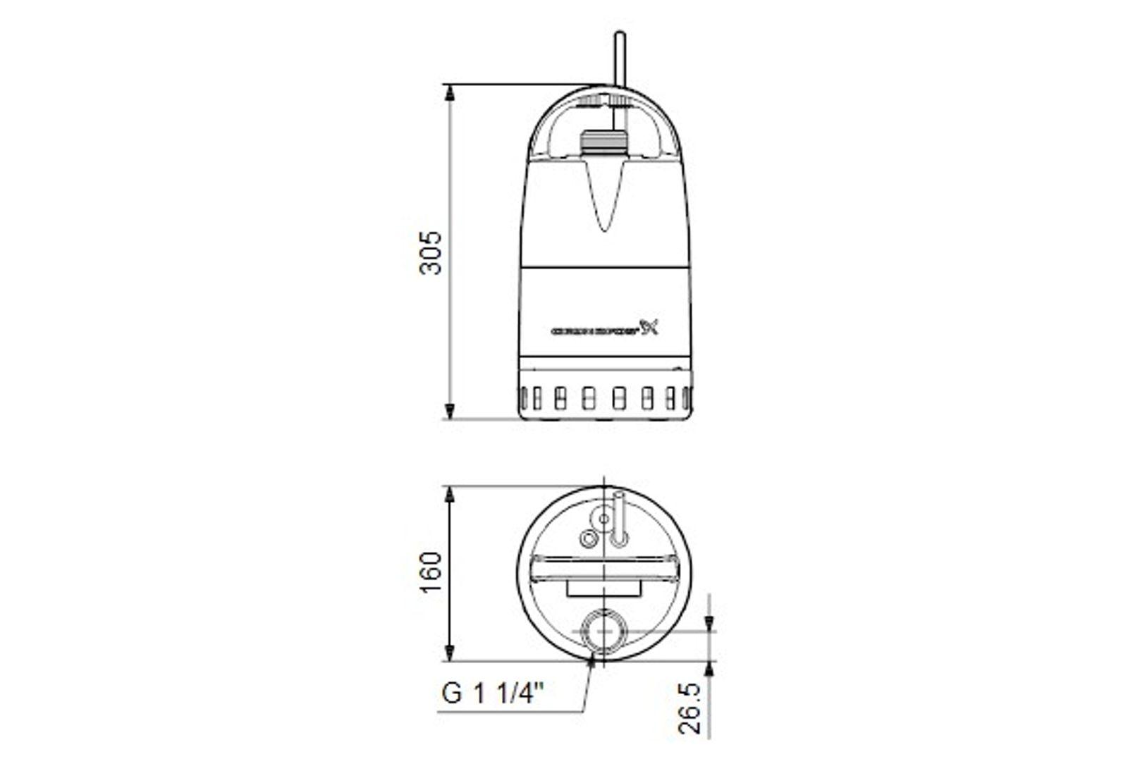 Grundfos Schmutzwassertauchpumpe Unilift CC 7 A1 mit Schwimmerschalter