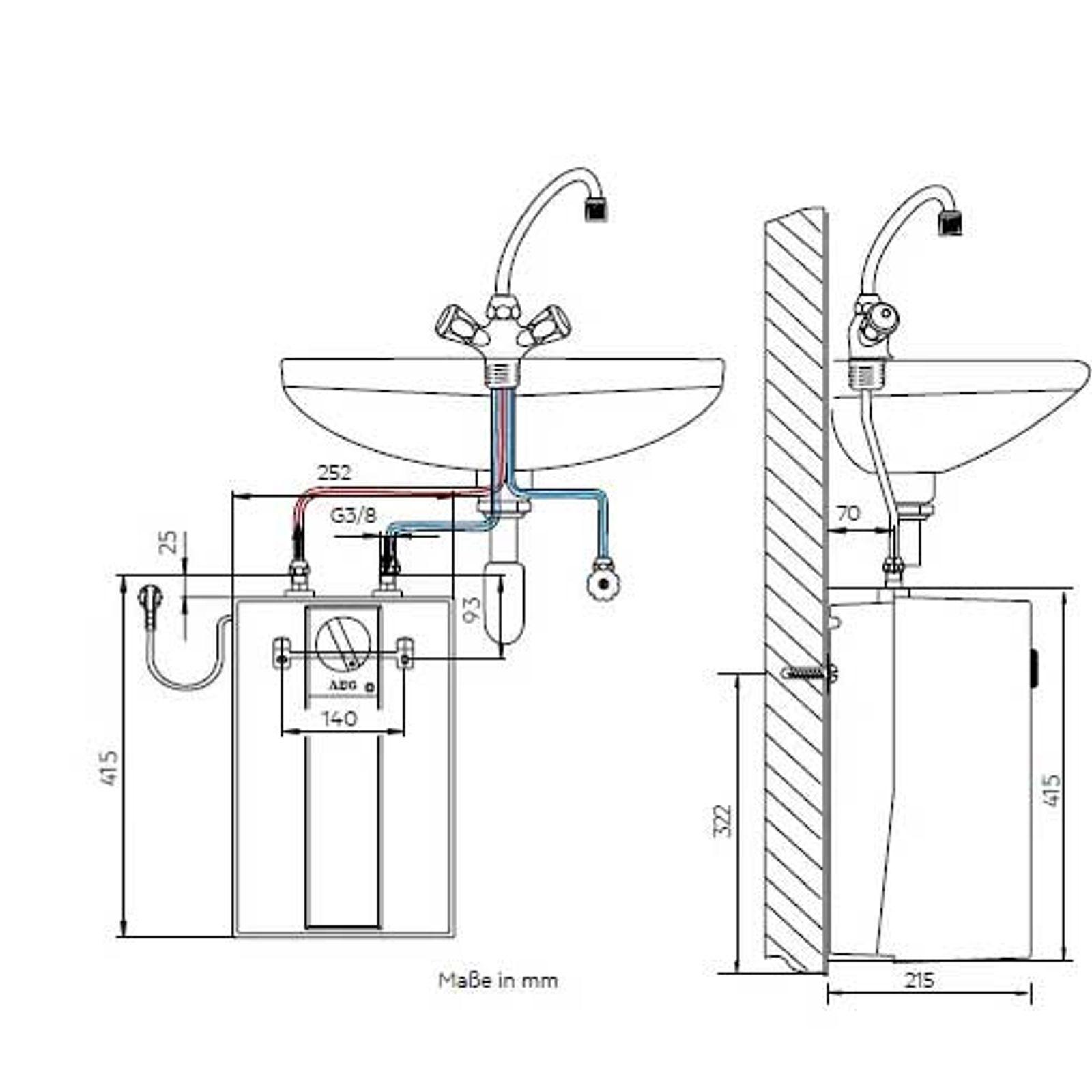 AEG Kleinspeicher Huz 5 Basis Untertisch 5 Liter 2 kw 230 V – Bild 6 von 7