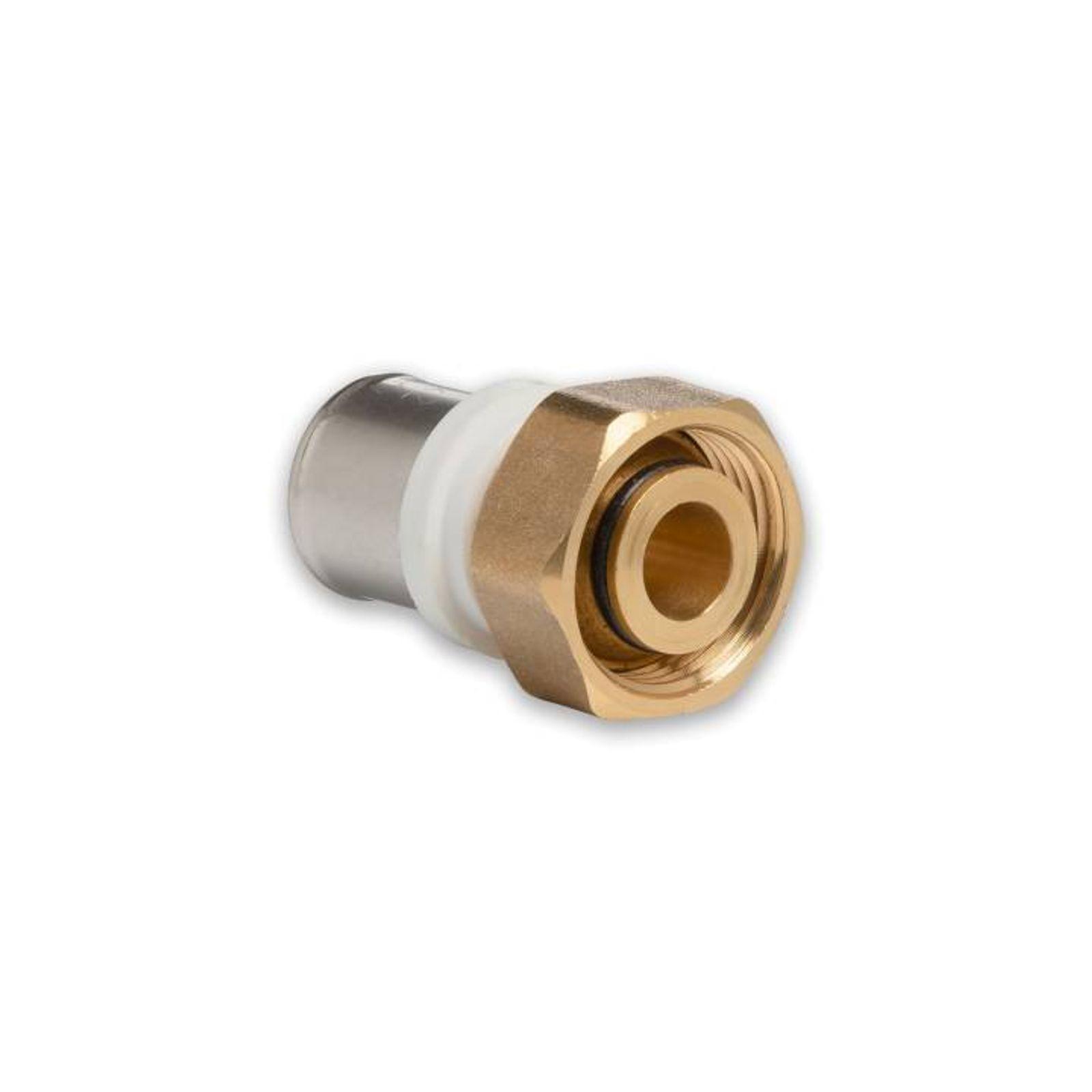 Selfio-Press Aluverbund Pressfitting Übergangsverschraubung Innengewinde 20 x 2 - 3/4" Eurokonus TH + U Kontur DVGW – Bild 2 von 2