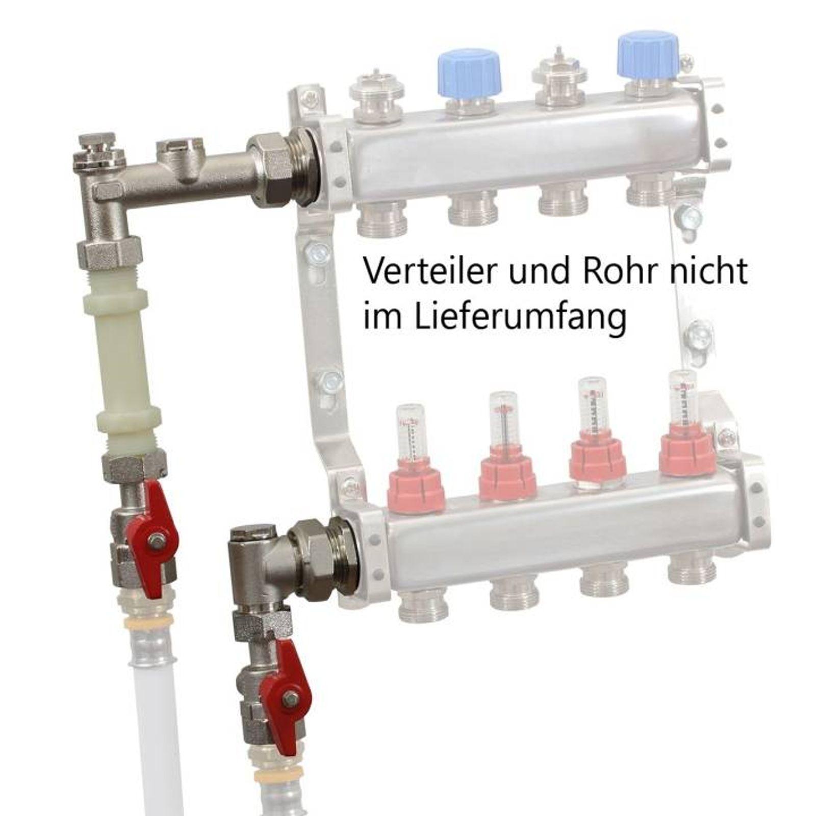 Wärmemengenzähler-Einbauset vertikal