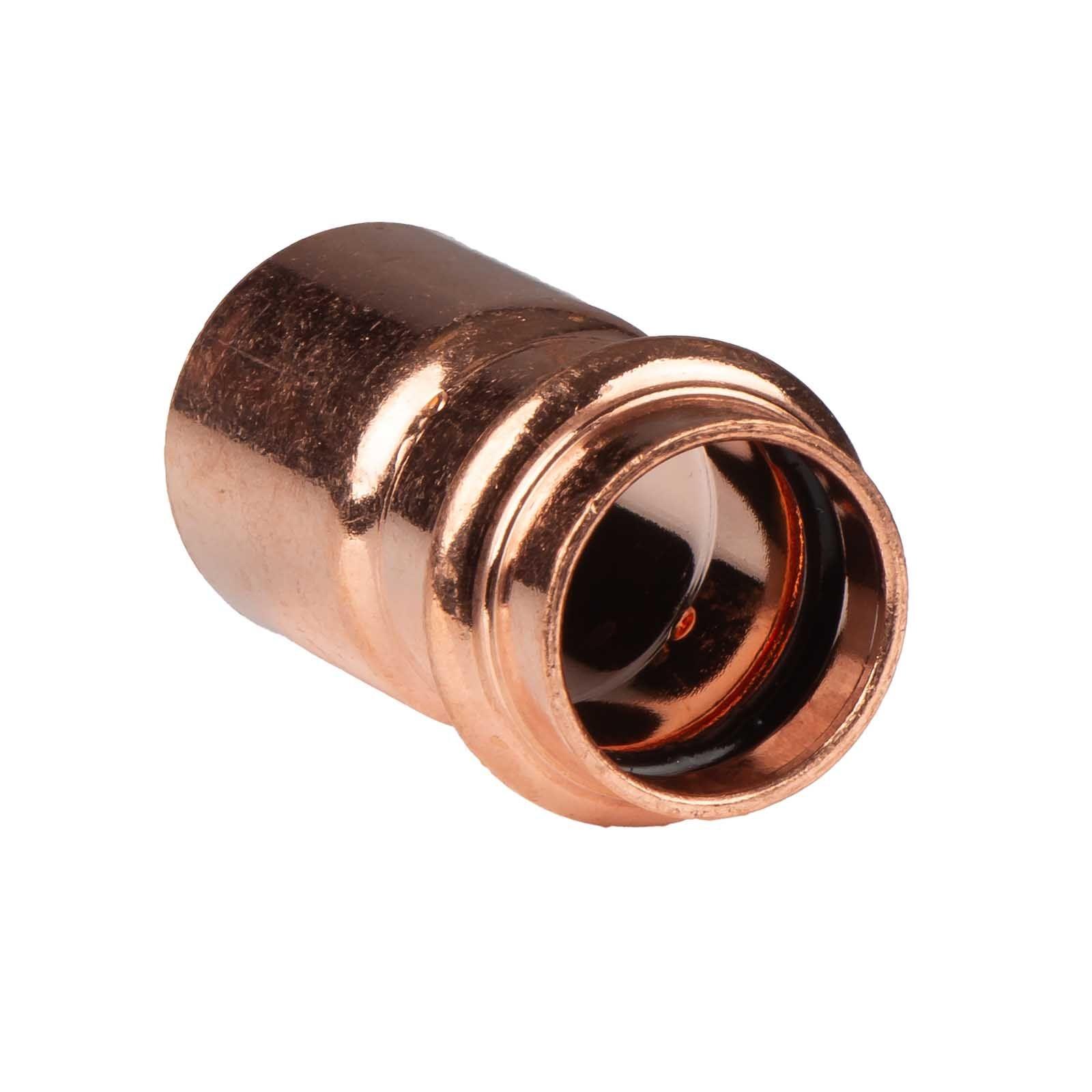 Kupfer Pressfitting Reduzierstück 28 x 22 mm V+M-Kontur DVGW – Bild 2 von 3