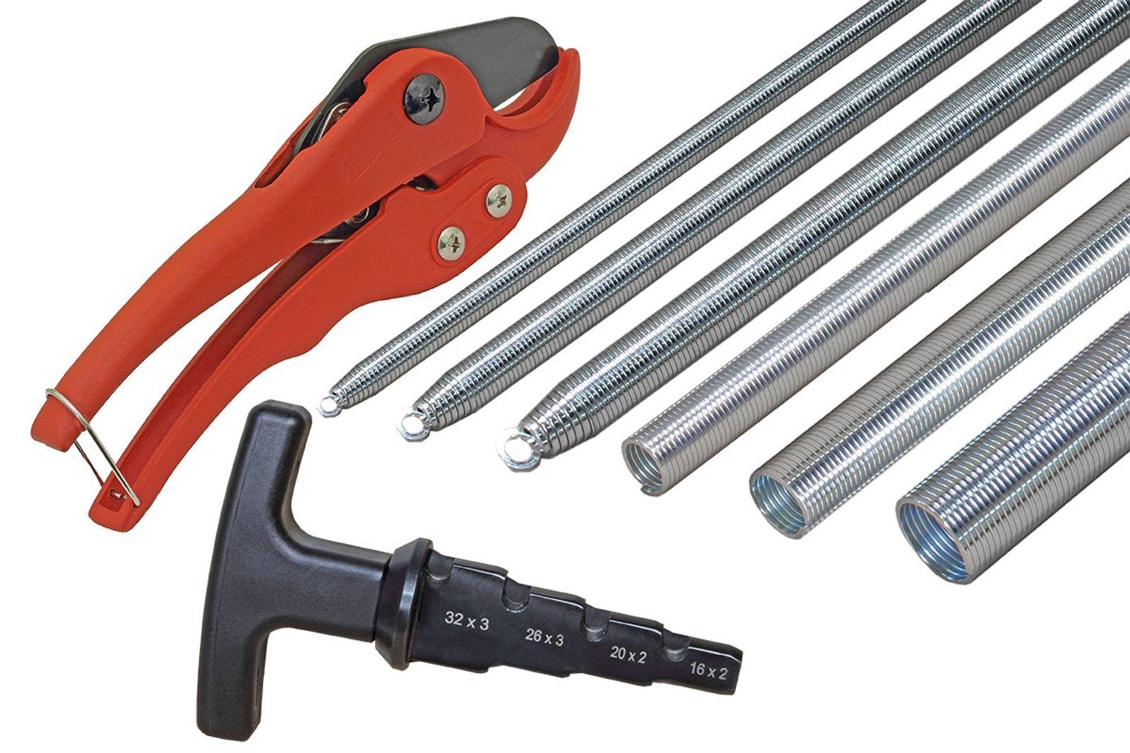 6-teiliges Werkzeug-Komplettset für Alu-Verbundrohr 16 x 2 und 20 x 2 mm