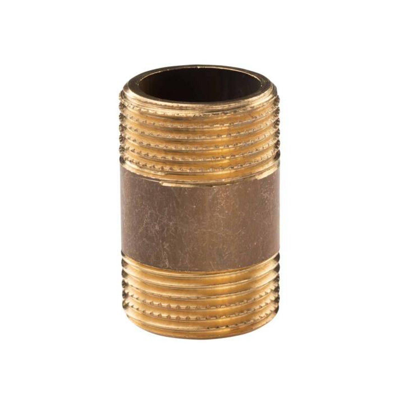 Messing Gewinde-Fitting Distanz Doppelnippel 1"-1" L= 50 mm, schwere Ausführung