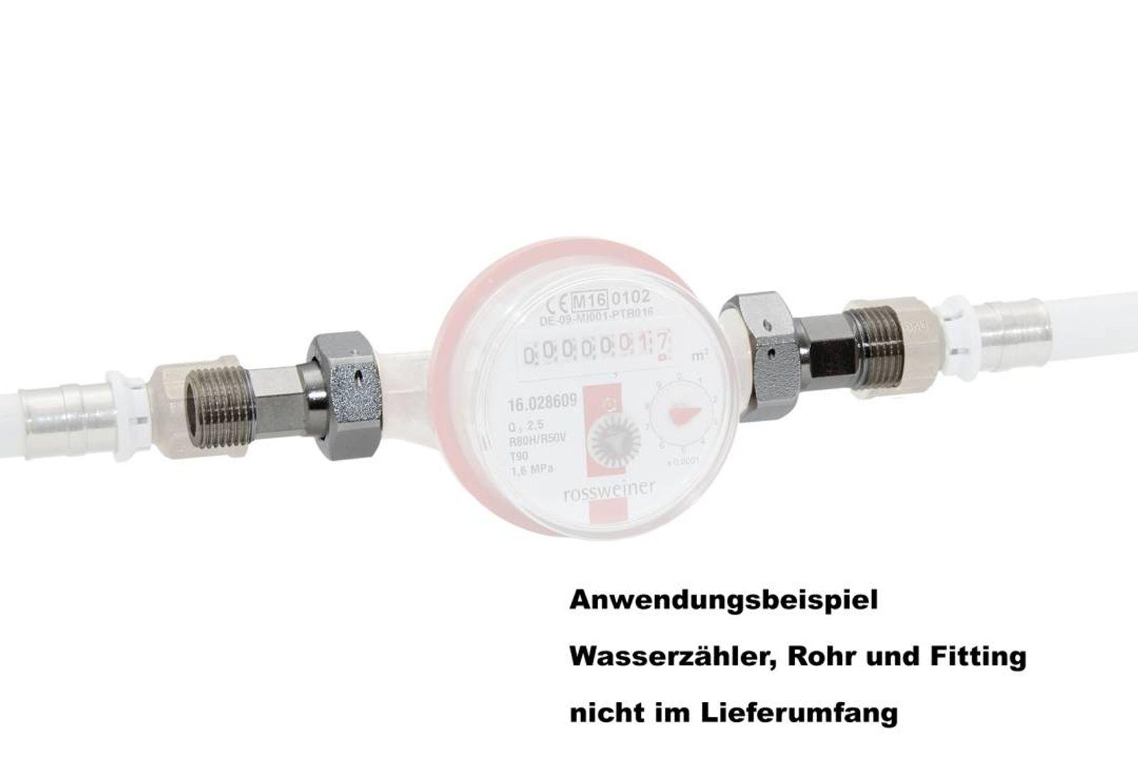 Tüllenverschraubung für Wohnungs-Wasserzähler