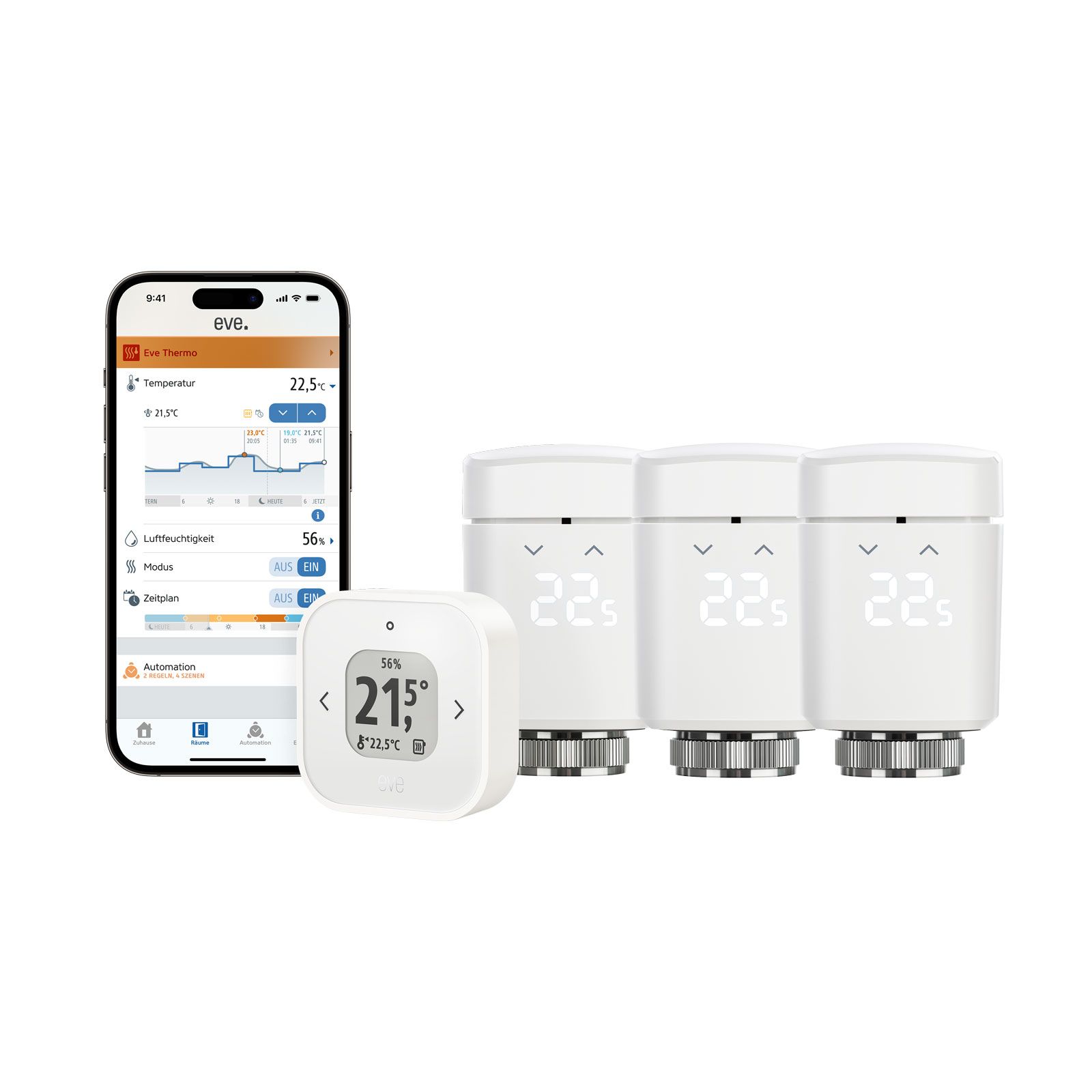 Eve Thermo Raumkomfort-Set mit 3x Heizkörperthermostat – Bild 2 von 11
