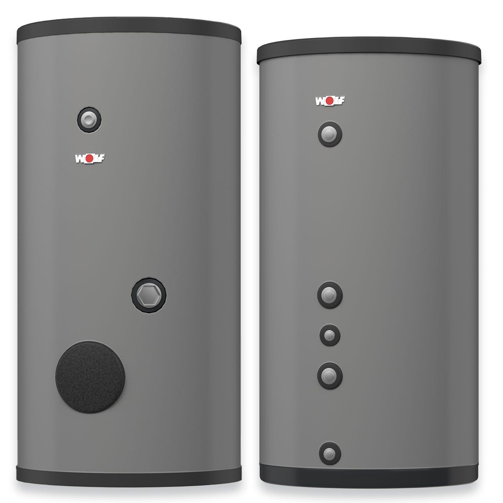 Wolf Gas-Hybridheizung 24 kW mit Gasbrennwert-Heiztherme CGB-2-24, Luft-/Wasser-Wärmepumpe CHA-10/400V, 200 L Pufferspeicher SPU-1, 300 L Warmwasserspeicher SEW-1, Bedienmodul BM-2