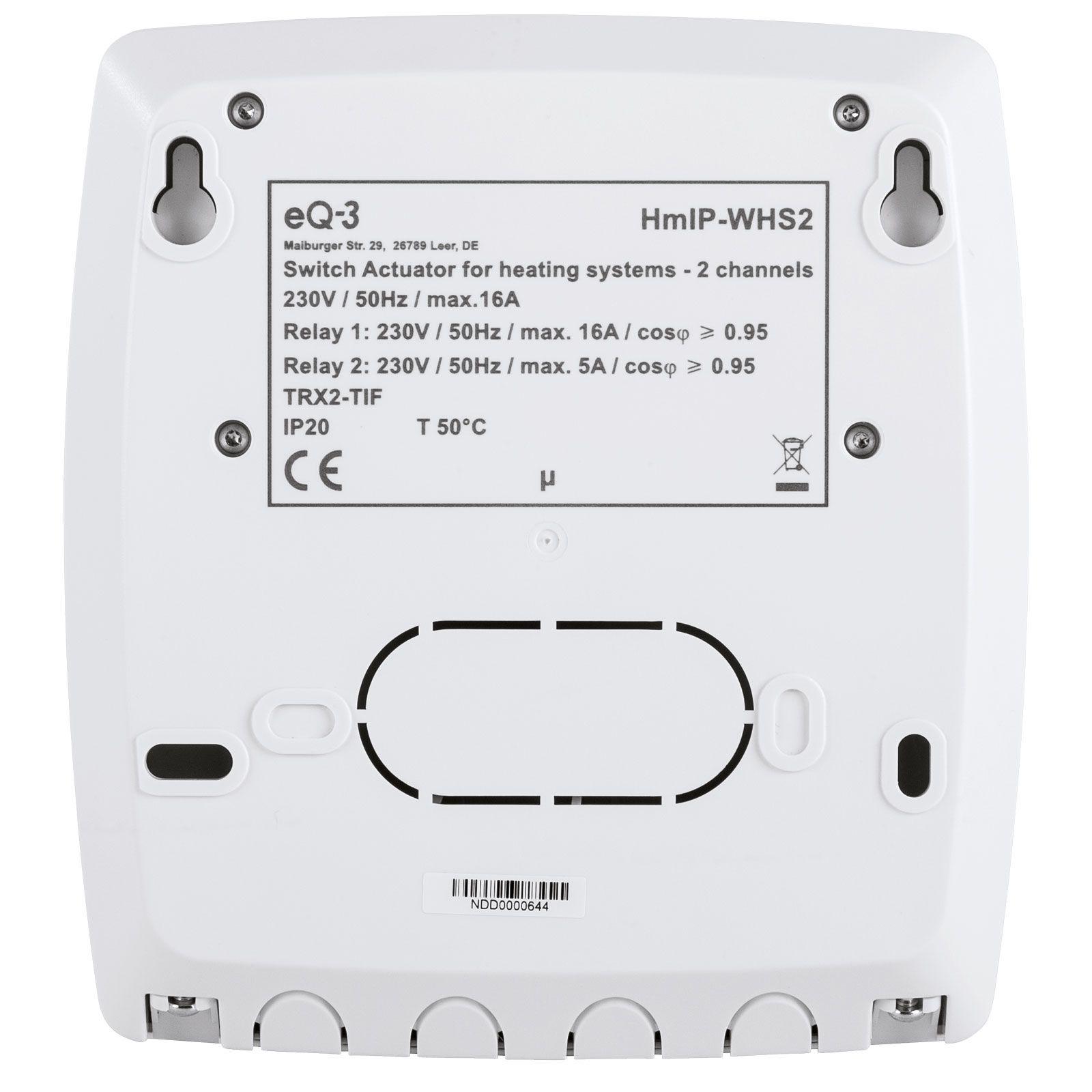 Homematic IP Smart Home Schaltaktor für Heizungsanlagen – 2-fach, HmIP-WHS2 – Bild 8 von 10
