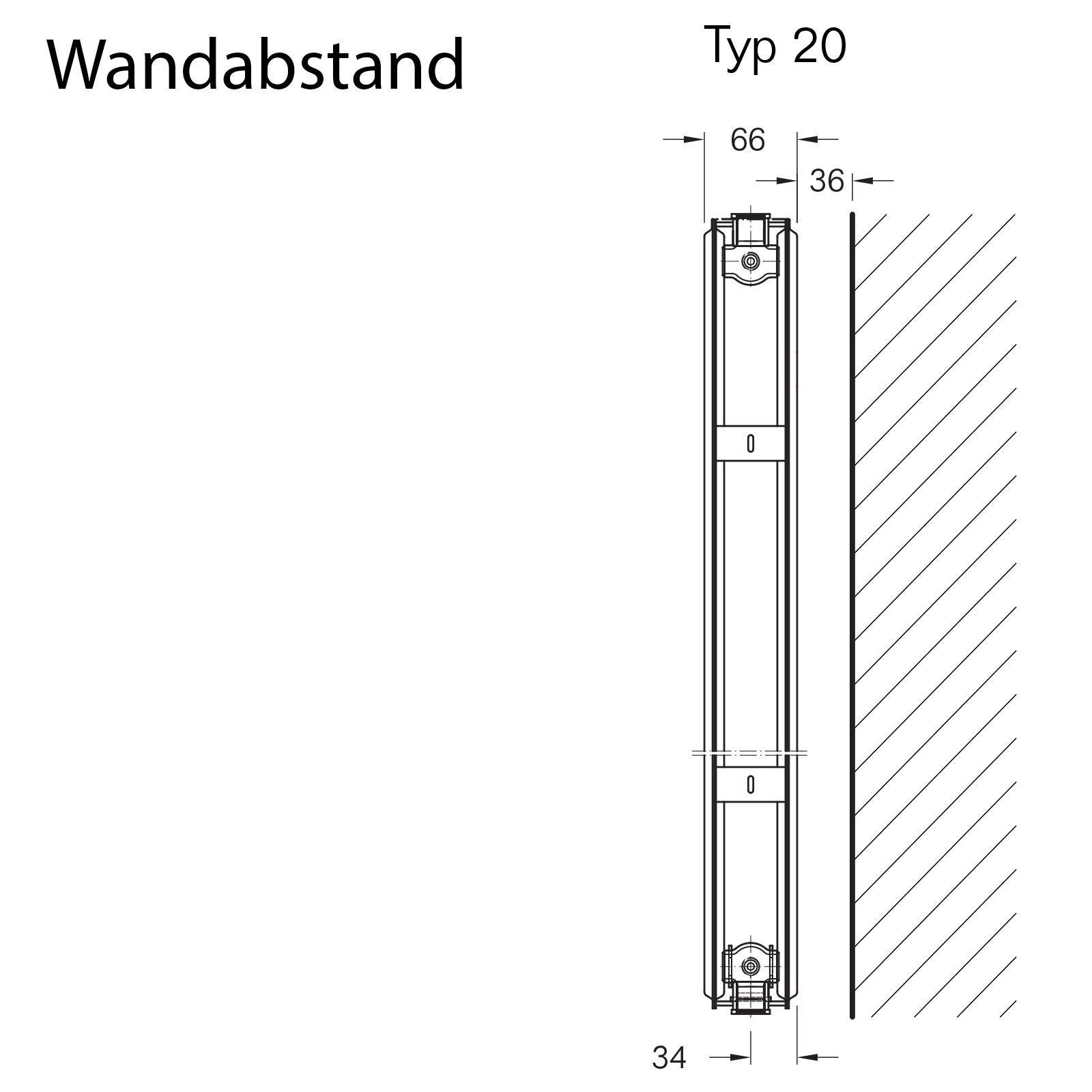 Viessmann Vertikal-Heizkörper Plan Typ 20, H1800 x B600, rechts – Bild 3 von 3