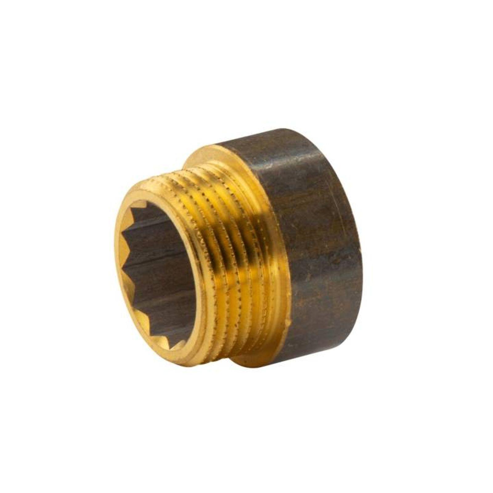 Messing Gewinde-Fitting Hahnverlängerung IG/AG 1" (DN25) L=15mm, schwere Ausführung – Bild 2 von 2