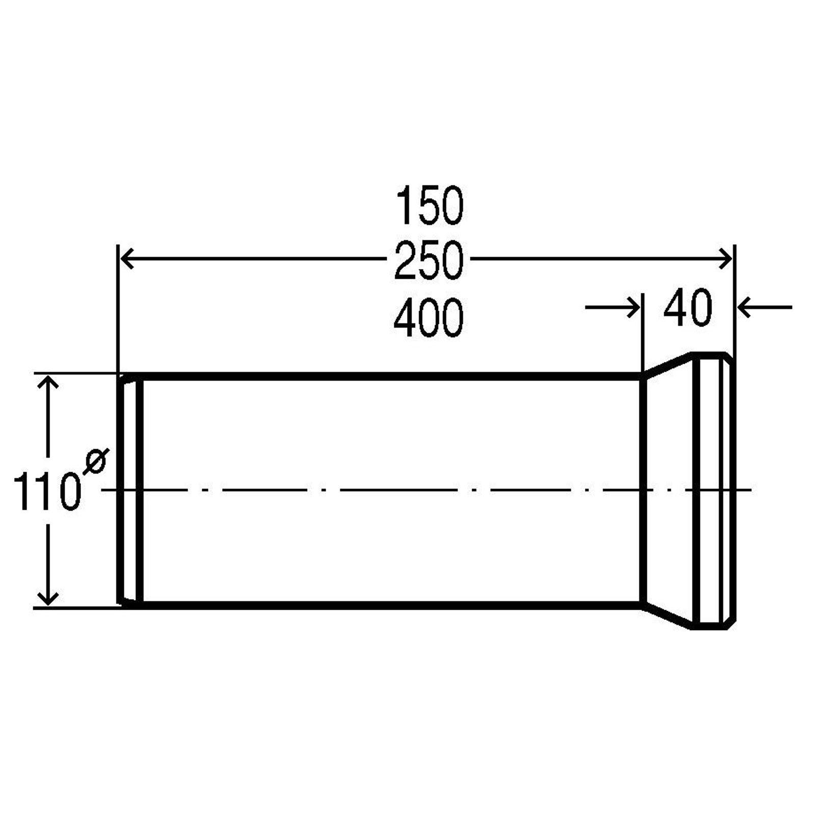 Viega Klosett-Anschluss-Stutzen DN 100x250 mm manhattan – Bild 2 von 2