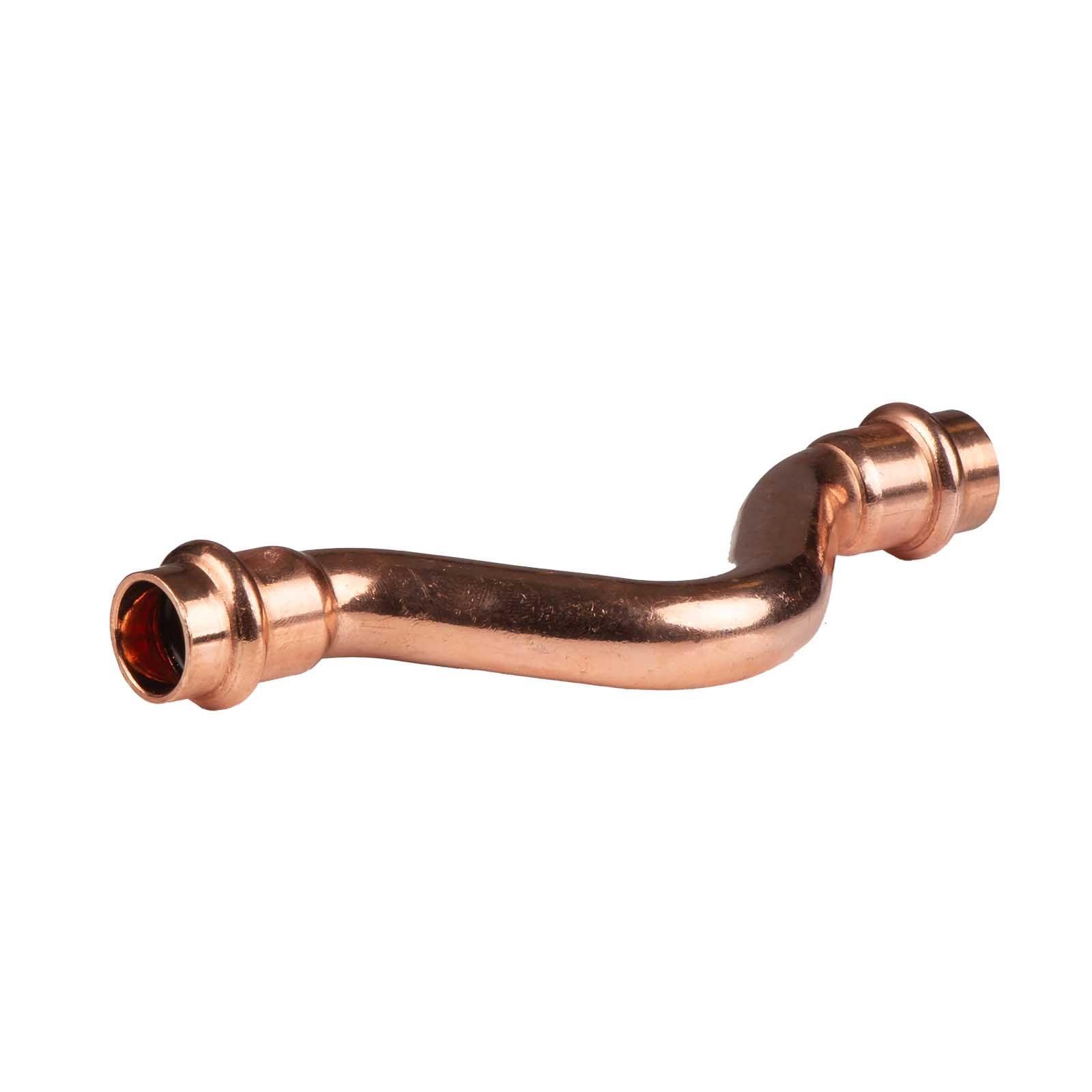 Kupfer Pressfitting Überbogen 15 mm V+M-Kontur DVGW – Bild 2 von 2