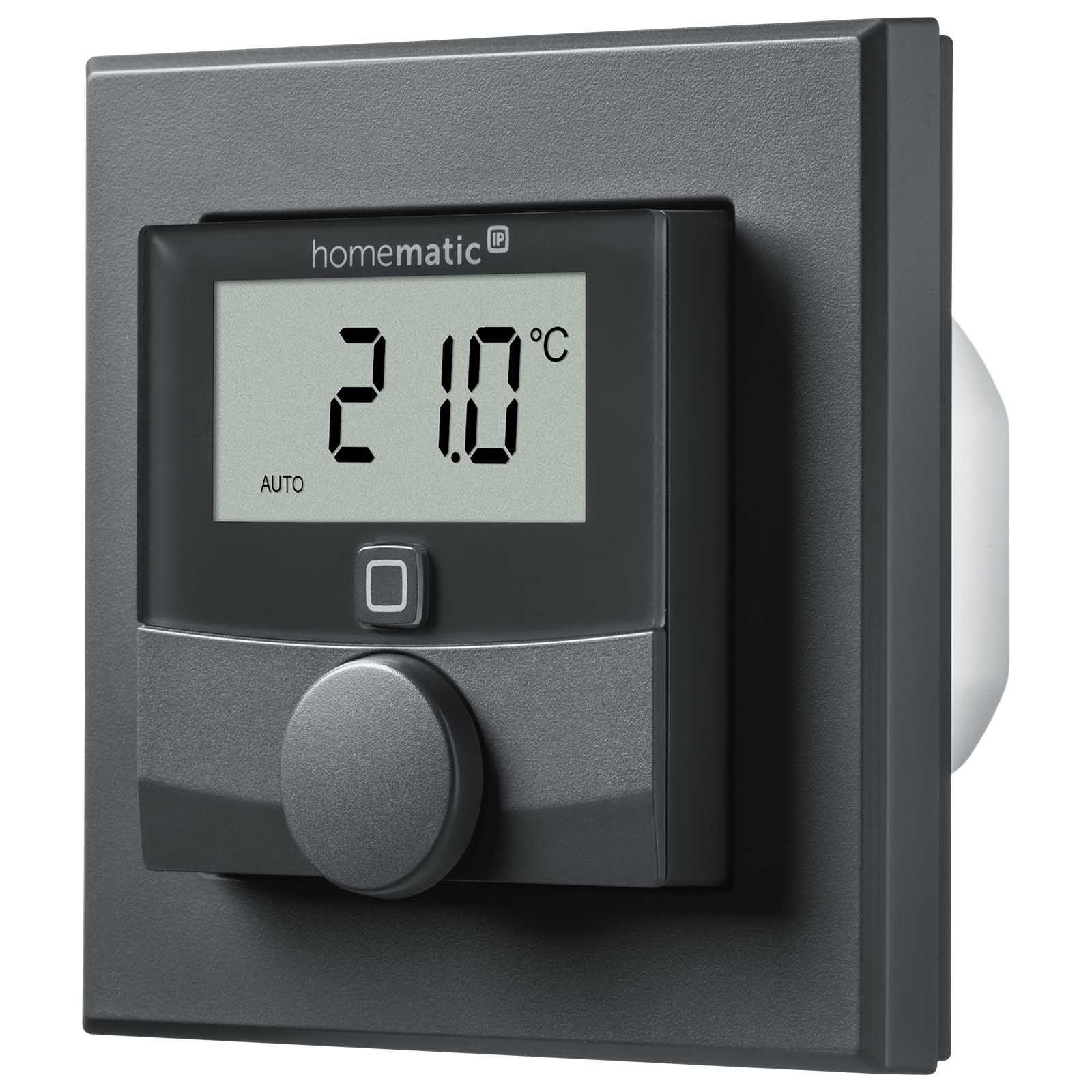 Homematic IP Smart Home Wandthermostat HmIP-BWTH-A mit Schaltausgang für Markenschalter, 230 V anthrazit – Bild 3 von 6