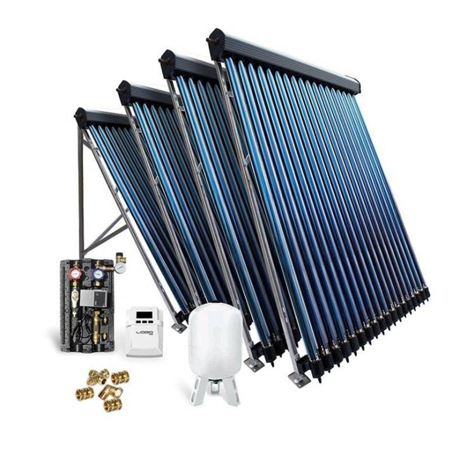 Solar-Paket Röhrenkollektor HP30 19,56 m² für Flachdach