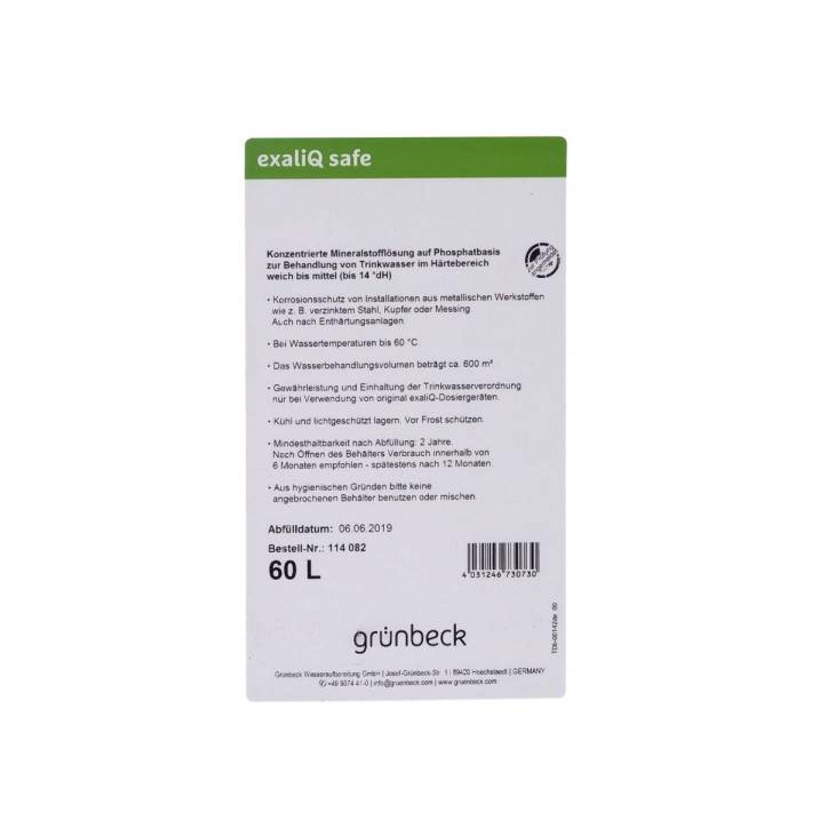 Grünbeck Mineralstofflösung exaliQ safe 60 Liter