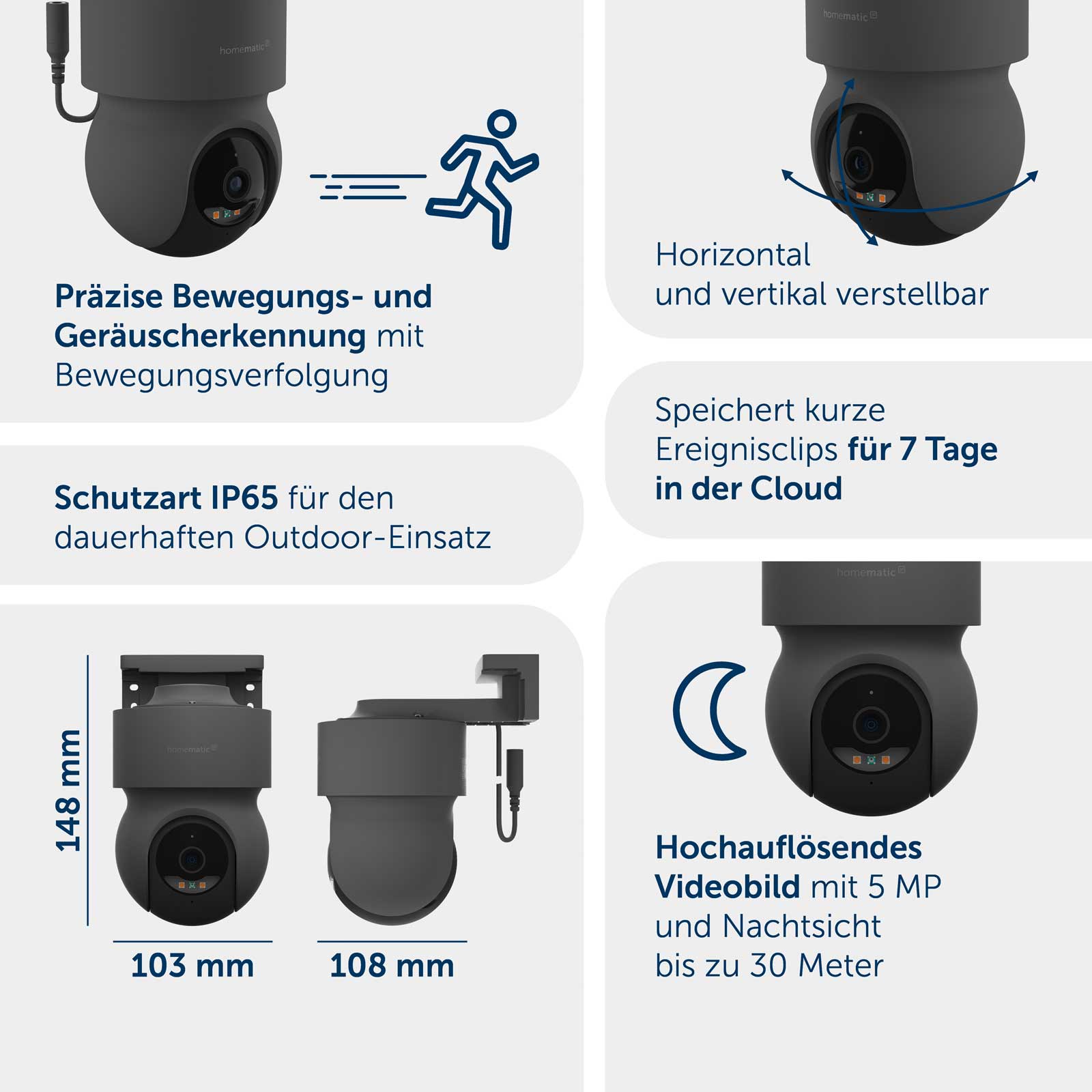 Homematic IP Außenkamera HmIP-CO-A anthrazit – Bild 10 von 10