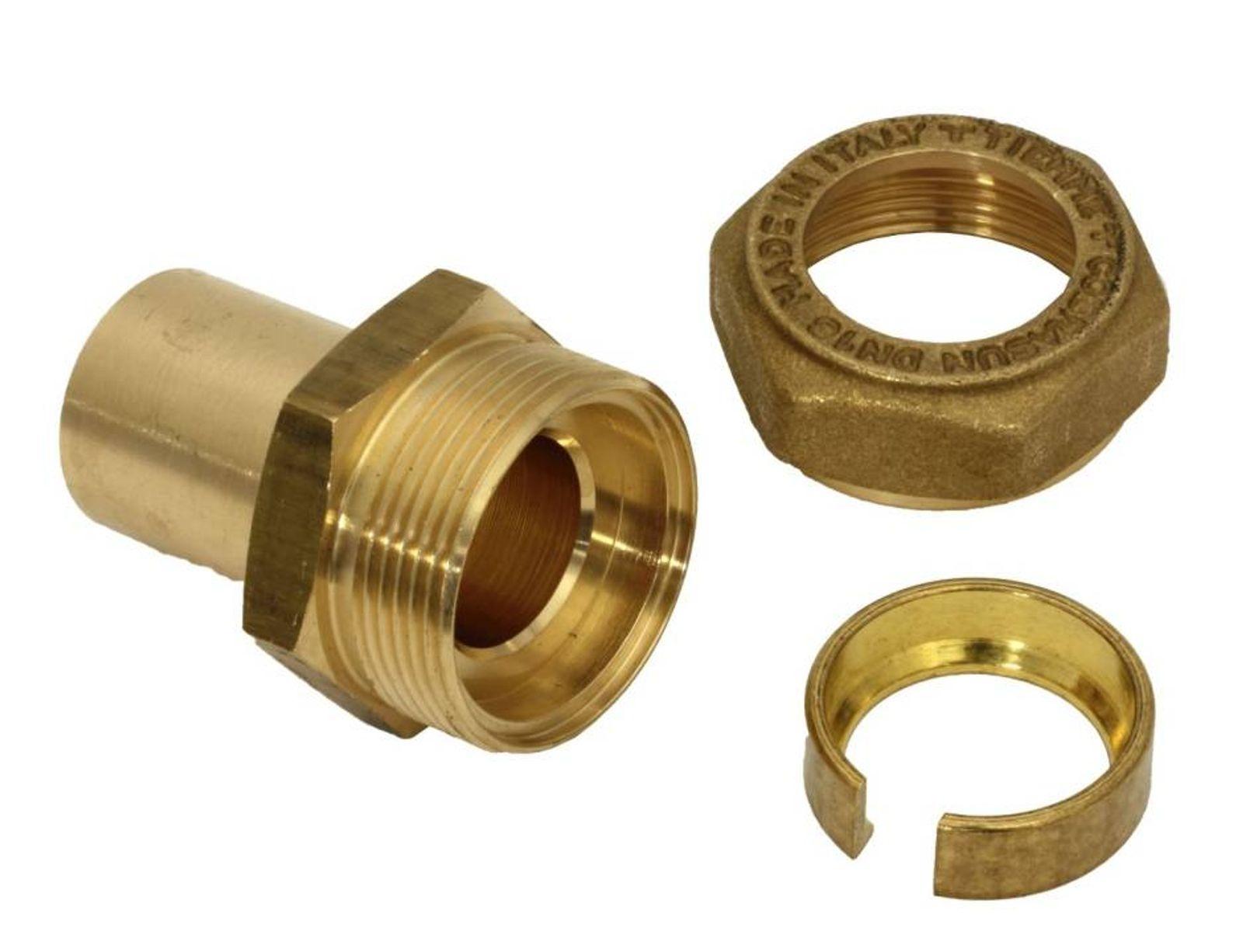 Löt- und Pressverbindung für Solarrohre DN 20 x 22 mm