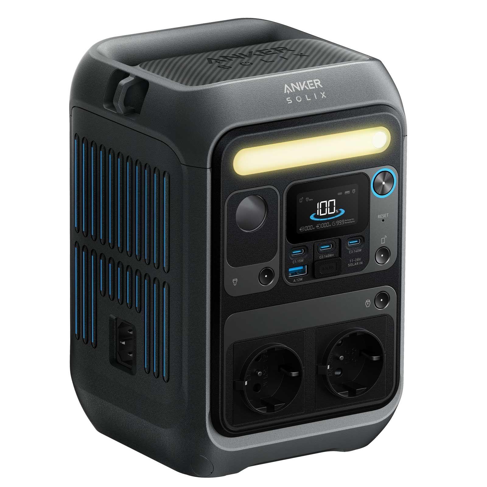 Anker SOLIX C300X + PS100X Set – Tragbare Powerstation mit 100W Solarpanel