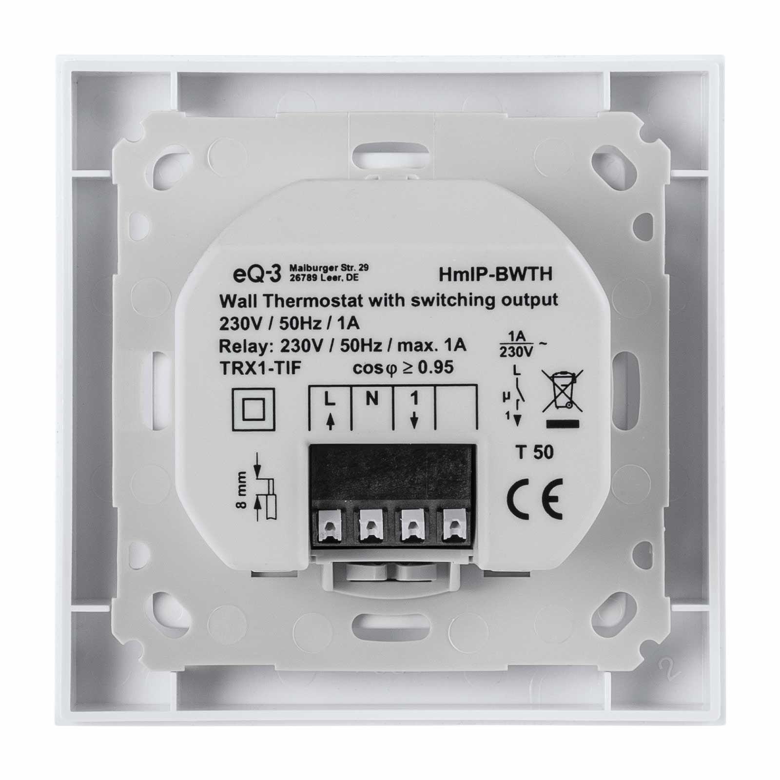 Homematic IP Smart Home Wandthermostat mit Schaltausgang HmIP-BWTH - für Markenschalter, 230 V – Bild 6 von 10