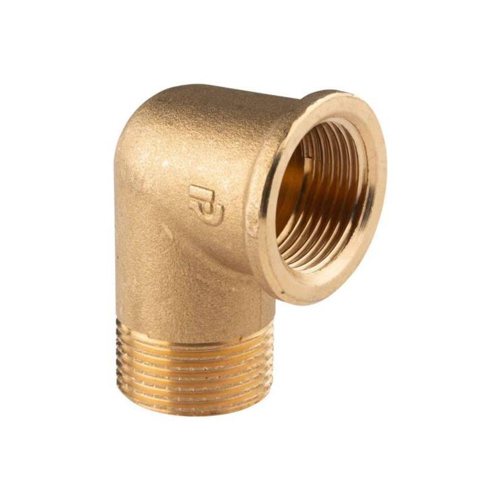Messing Gewinde-Fitting 90° Winkel 3/4"IG - 3/4"AG (DN 20) - schwere Ausführung – Bild 2 von 2
