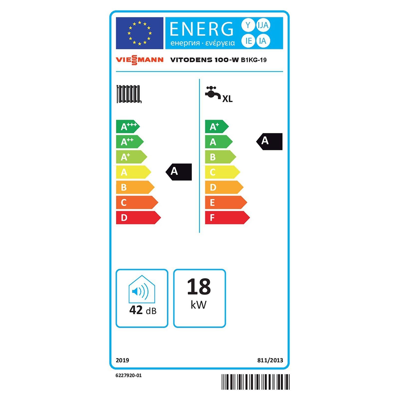 Viessmann Gas-Brennwert-Kombigerät Vitodens 100-W 19 kW Wandgerät Typ B1KG