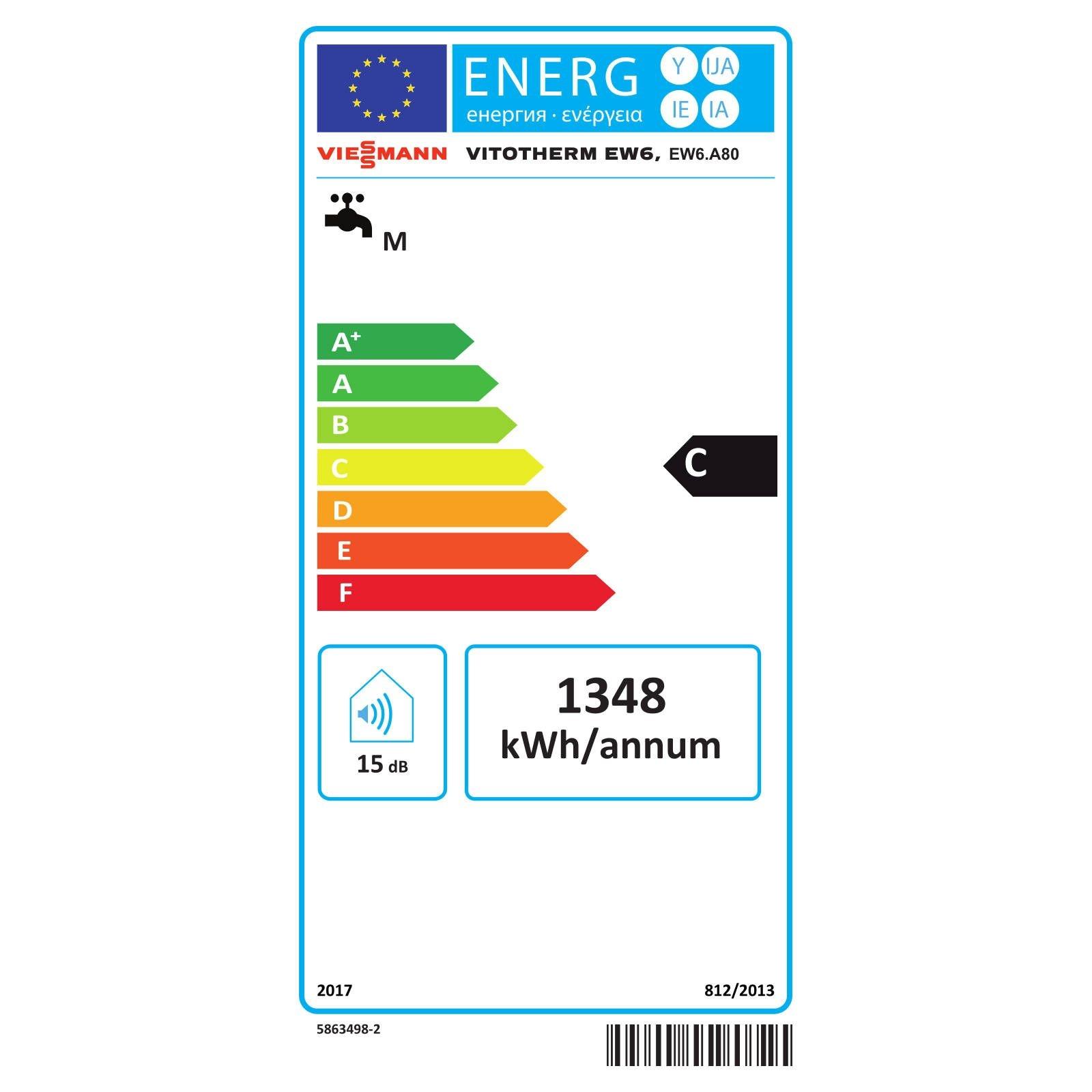 Viessmann Elektro-Wandspeicher Vitotherm EW6 80 Liter Typ EW6.A80