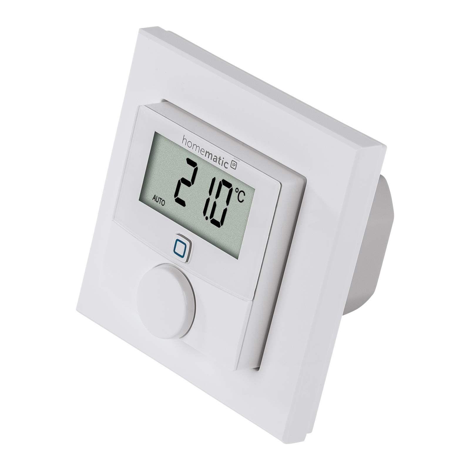 Homematic IP Smart Home Wandthermostat mit Schaltausgang HmIP-BWTH24 - für Markenschalter, 24 V