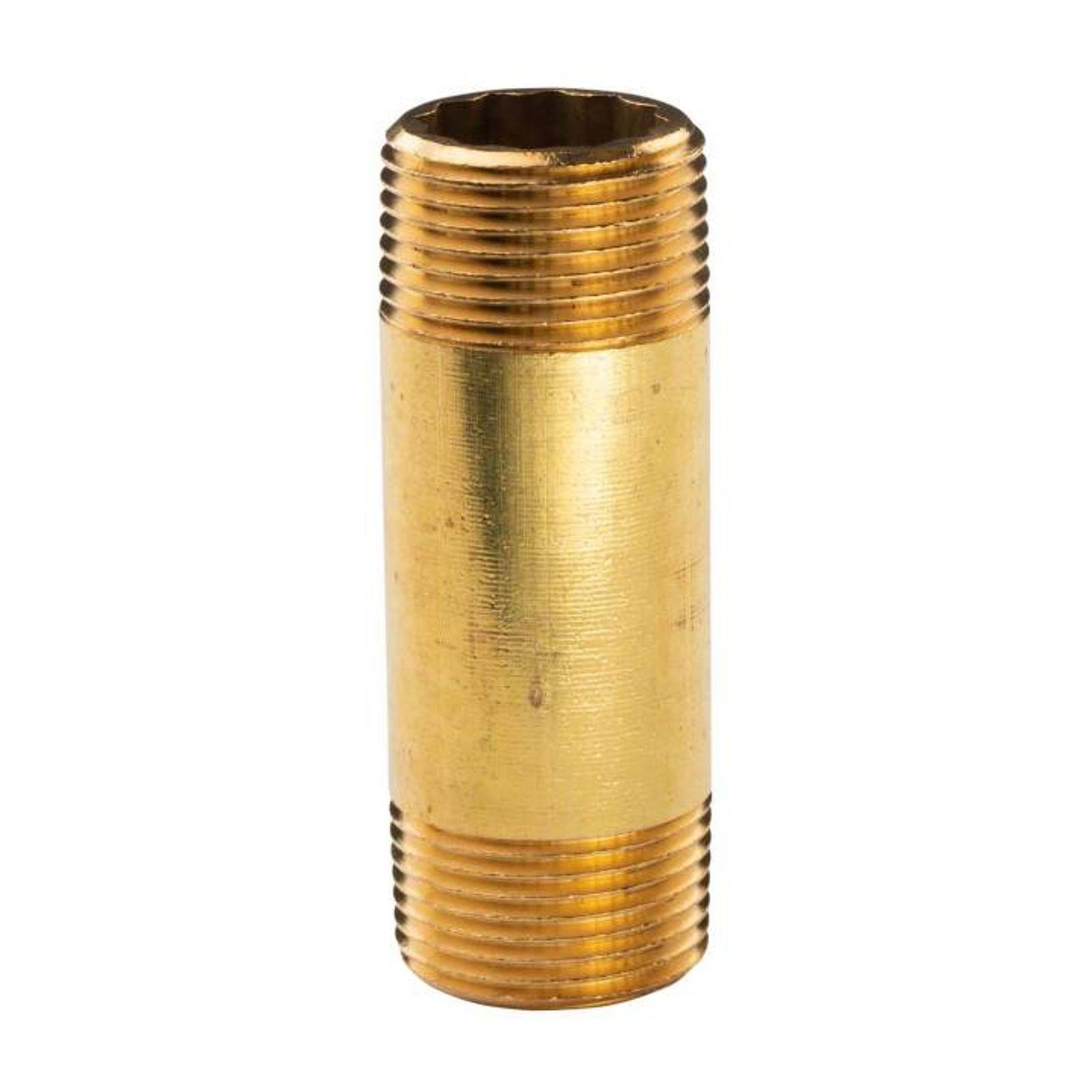 Messing Gewinde-Fitting Distanz Doppelnippel 1"-1" L= 90 mm, schwere Ausführung – Bild 2 von 2