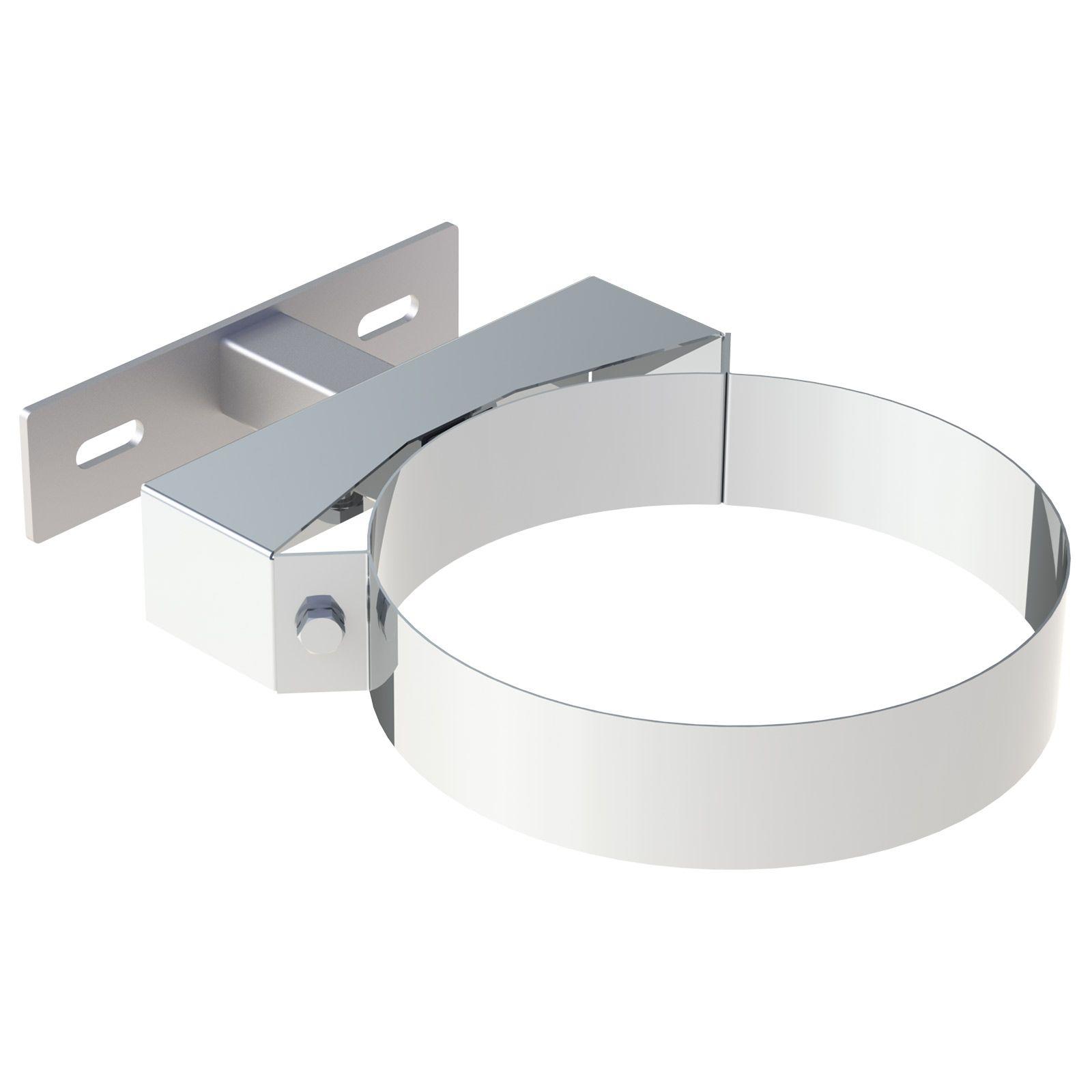 Jeremias DW-ECO 2.0 Wandhalter verstellbar 50-150 mm, einstrebig Edelstahl für Schornstein-Außendurchmesser Ø 250 mm