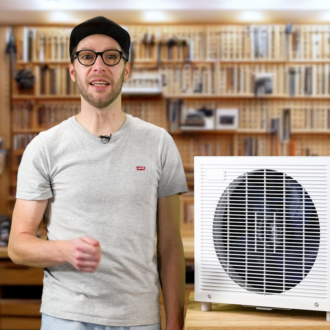 Mann erklärt Midea PortaSplit