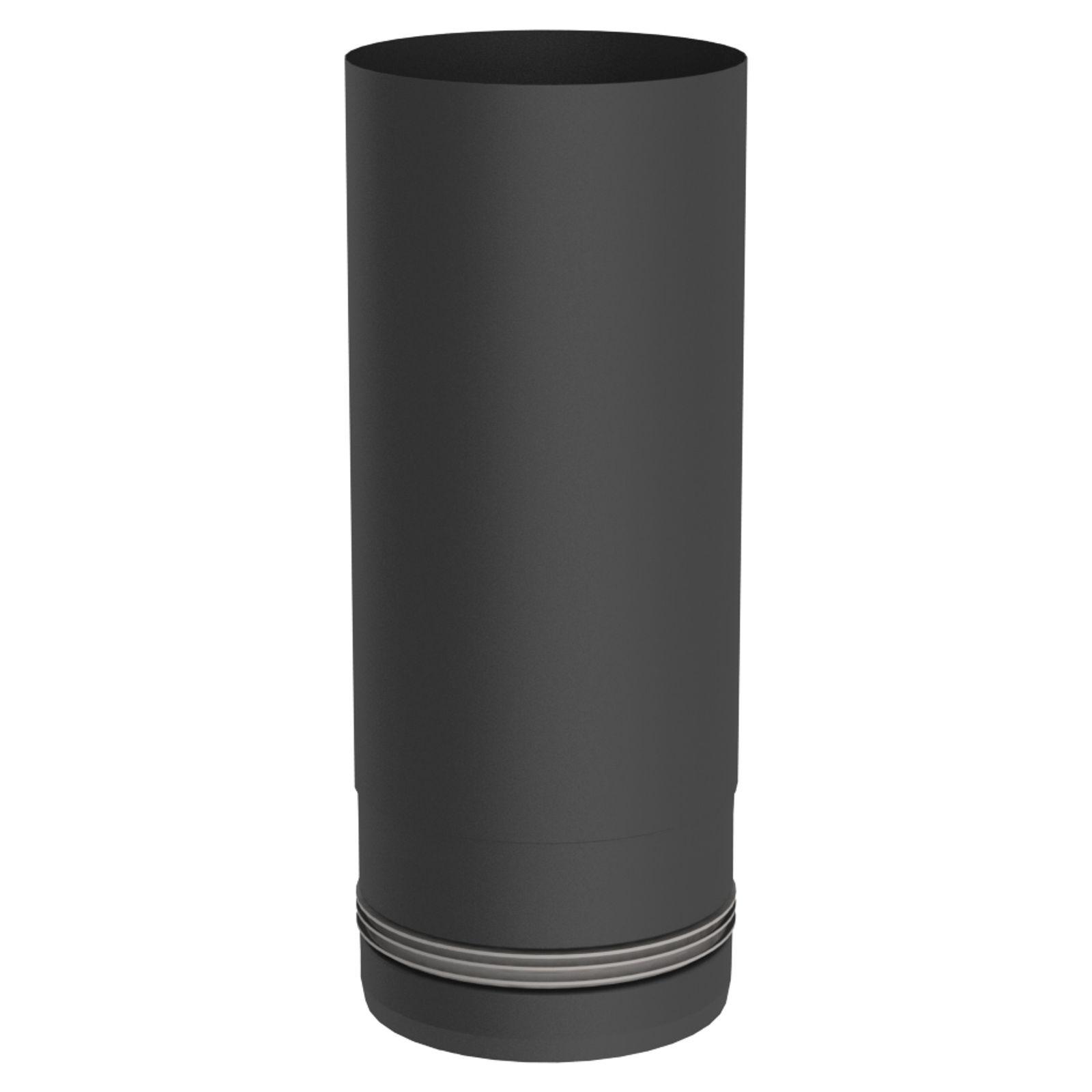 Jeremias PELLET-LINE Längenelement 250 mm Edelstahl schwarz Ø 80 mm