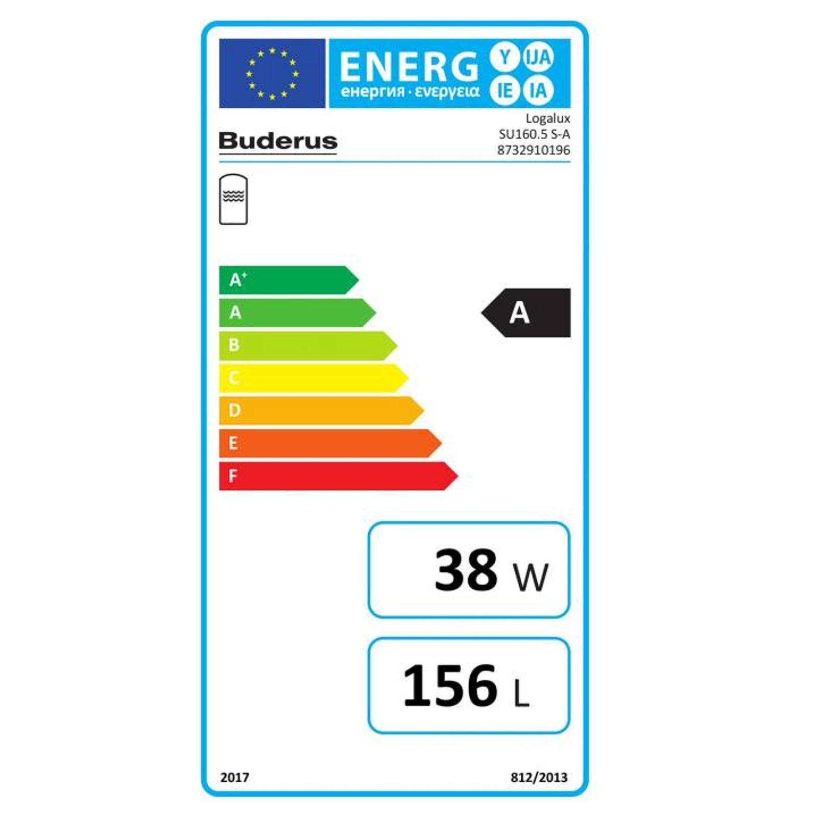 Buderus Logalux SU160.5 S-A Warmwasserspeicher 157 l emailliert silber – Bild 2 von 2