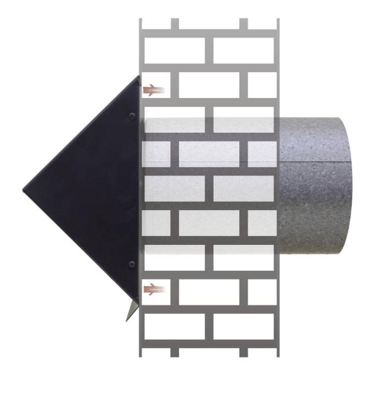 Ansaug- Ausblashaube Außenwand DN 180