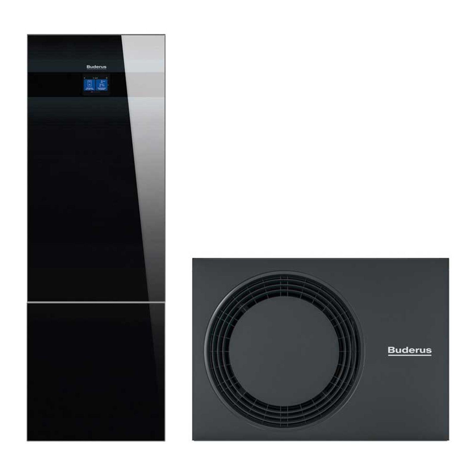 Buderus Luft-Wasser-Wärmepumpe Logaplus M WLW186i-4 AR T180 schwarz