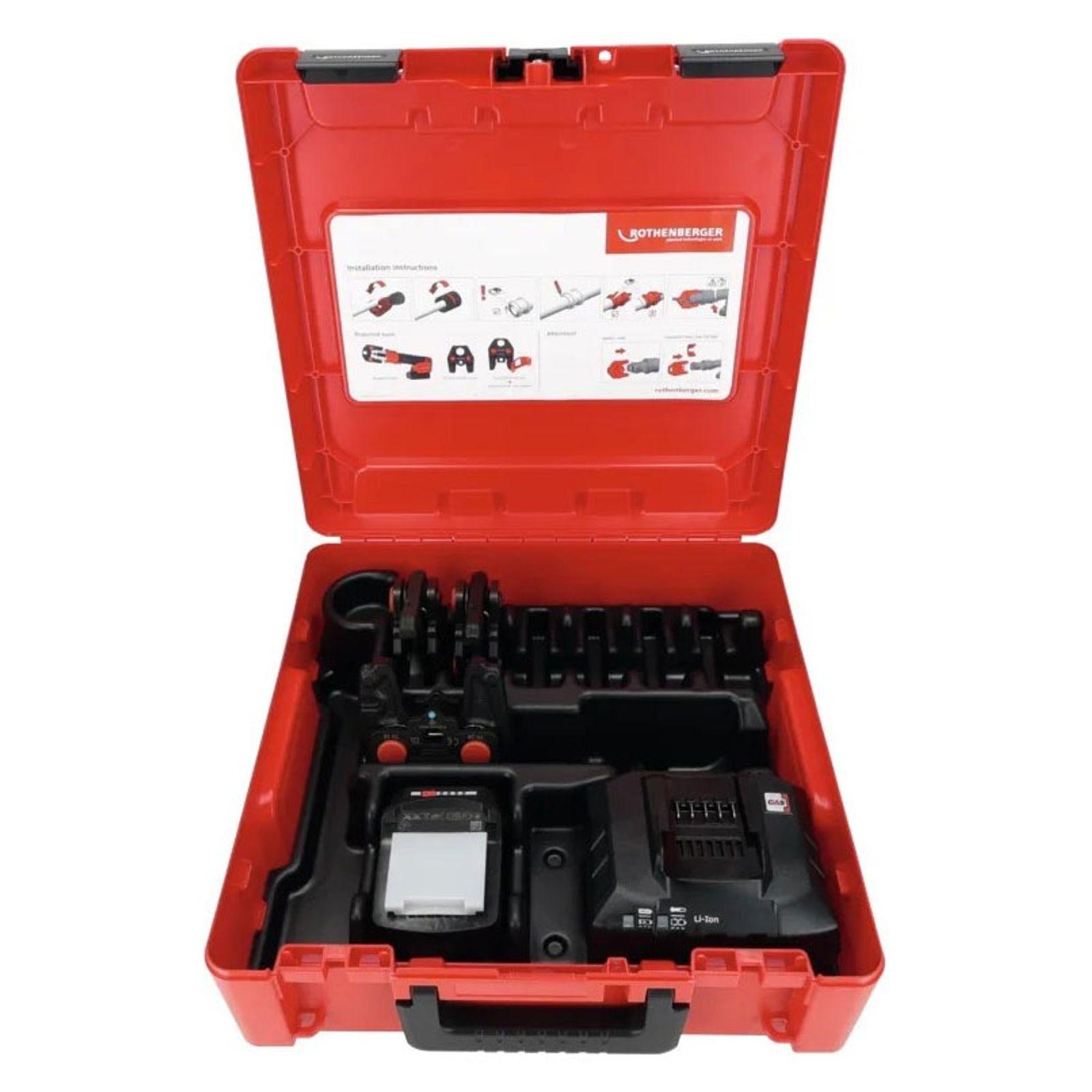 Rothenberger ROMAX NANO iJAWs Hybrid-Pressmaschine Set, TH, 16-20-26mm + Akku 2Ah, CAS – Bild 3 von 3