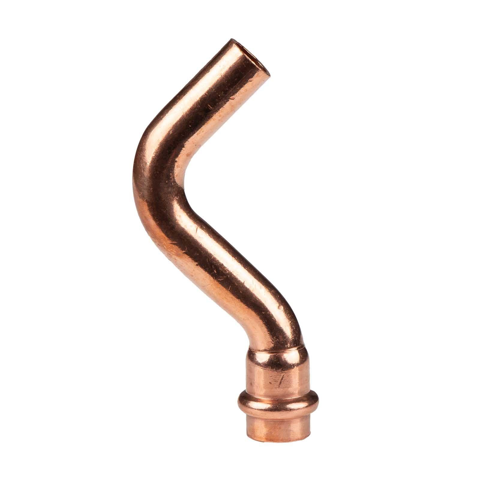 Kupfer Pressfitting Überbogen 15 mm Innen x Aussen V+M-Kontur DVGW – Bild 2 von 2