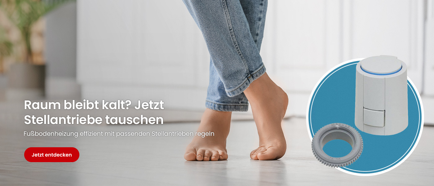 Stellantriebe für die Fußbodenheizung