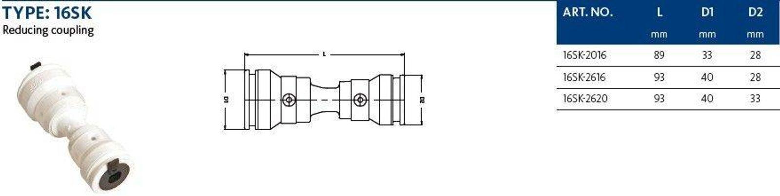 Aluverbund Steckfitting Henco Vision Reduzierung 26 x 3 - 20 x 2