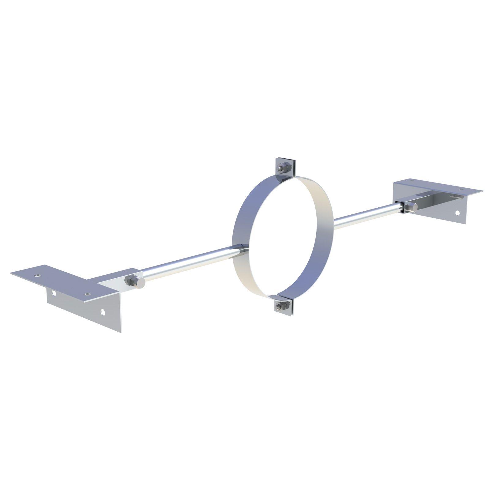 Jeremias DW-ECO 2.0 Sparrenhalter verstellbar 500-900 mm Edelstahl für Schornstein-Außendurchmesser Ø 250 mm